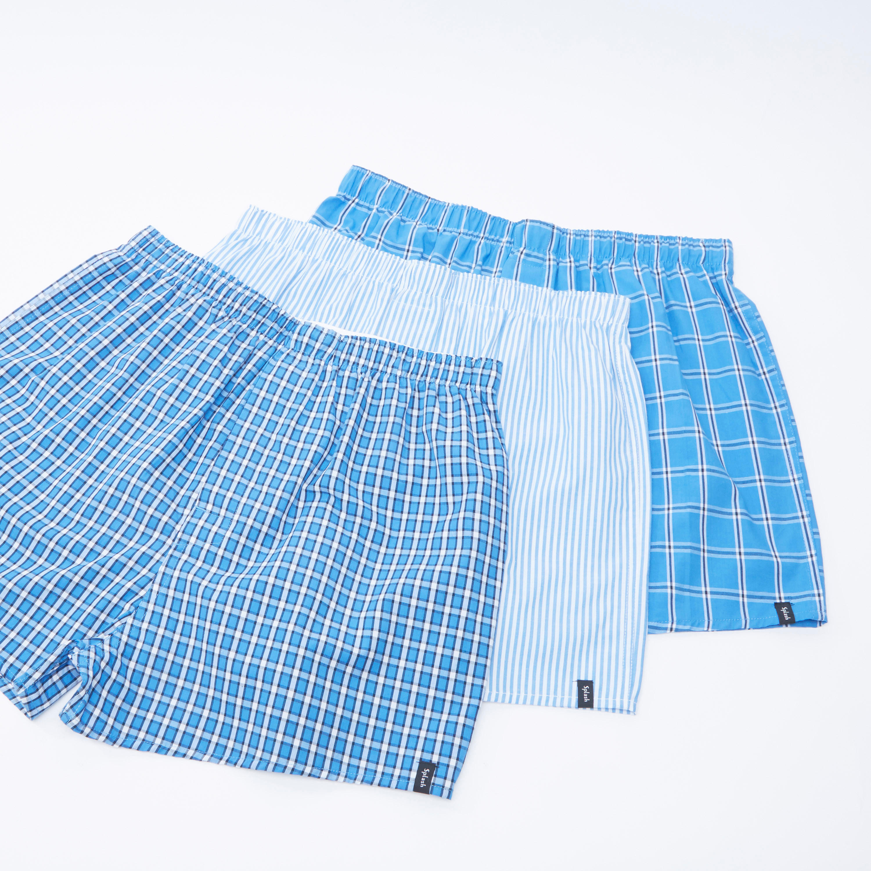 سراويل بوكسر متنوعة بخصر مطّاطي - طقم من 3 قطع-men-clothing-innerwear-underwear-image-1