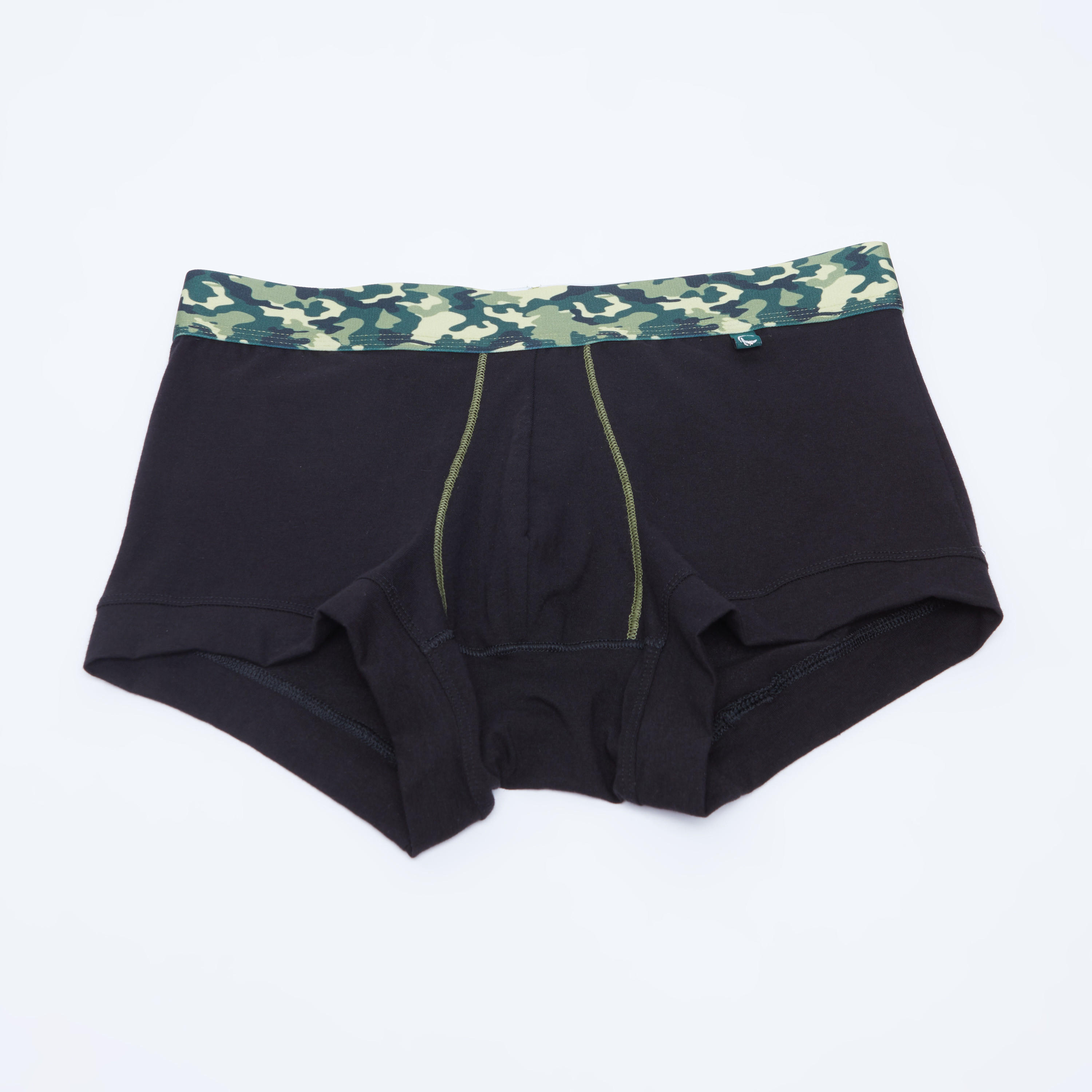 Plain Trunks with Camouflage Printed Elasticised Waistband-men-clothing-innerwear-underwear-image-1