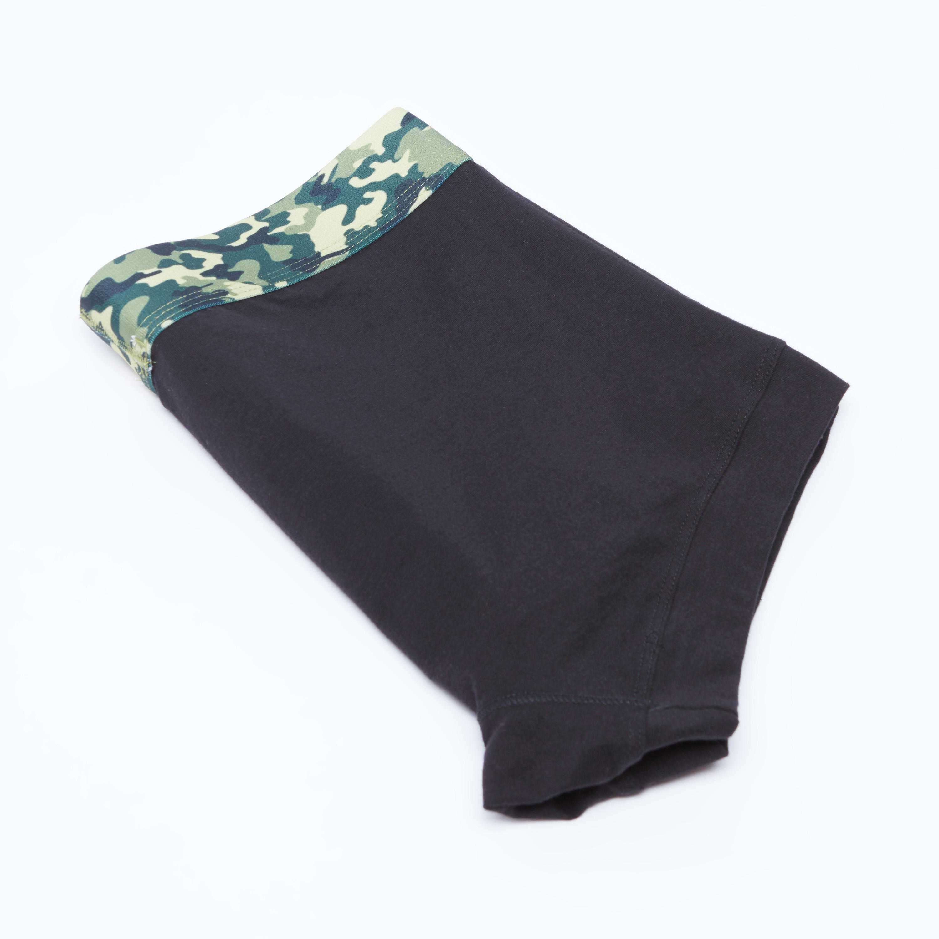 Plain Trunks with Camouflage Printed Elasticised Waistband-men-clothing-innerwear-underwear-image-3