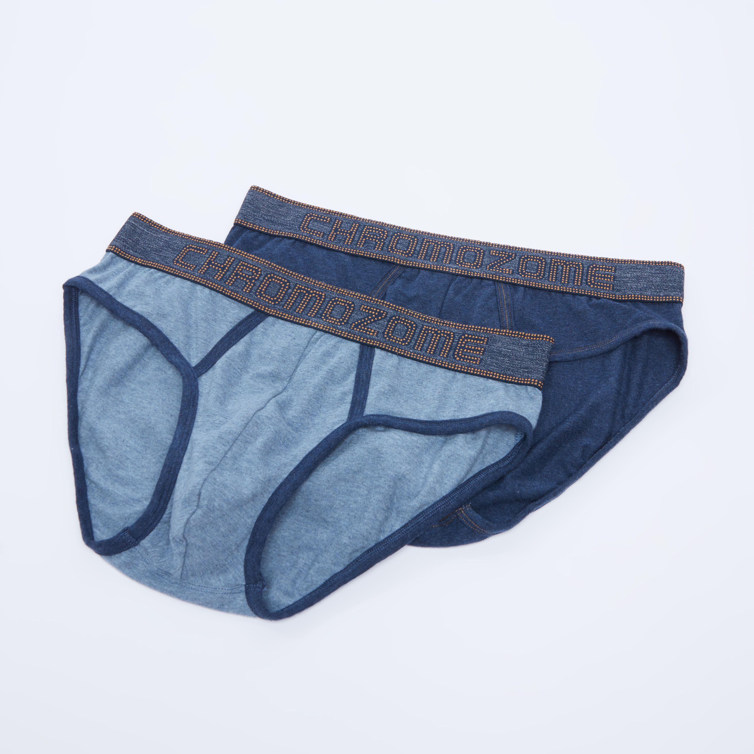 سراويل داخلية سادة بخصر مطّاطي عريض - طقم من قطعتين-men-clothing-innerwear-underwear-image-1