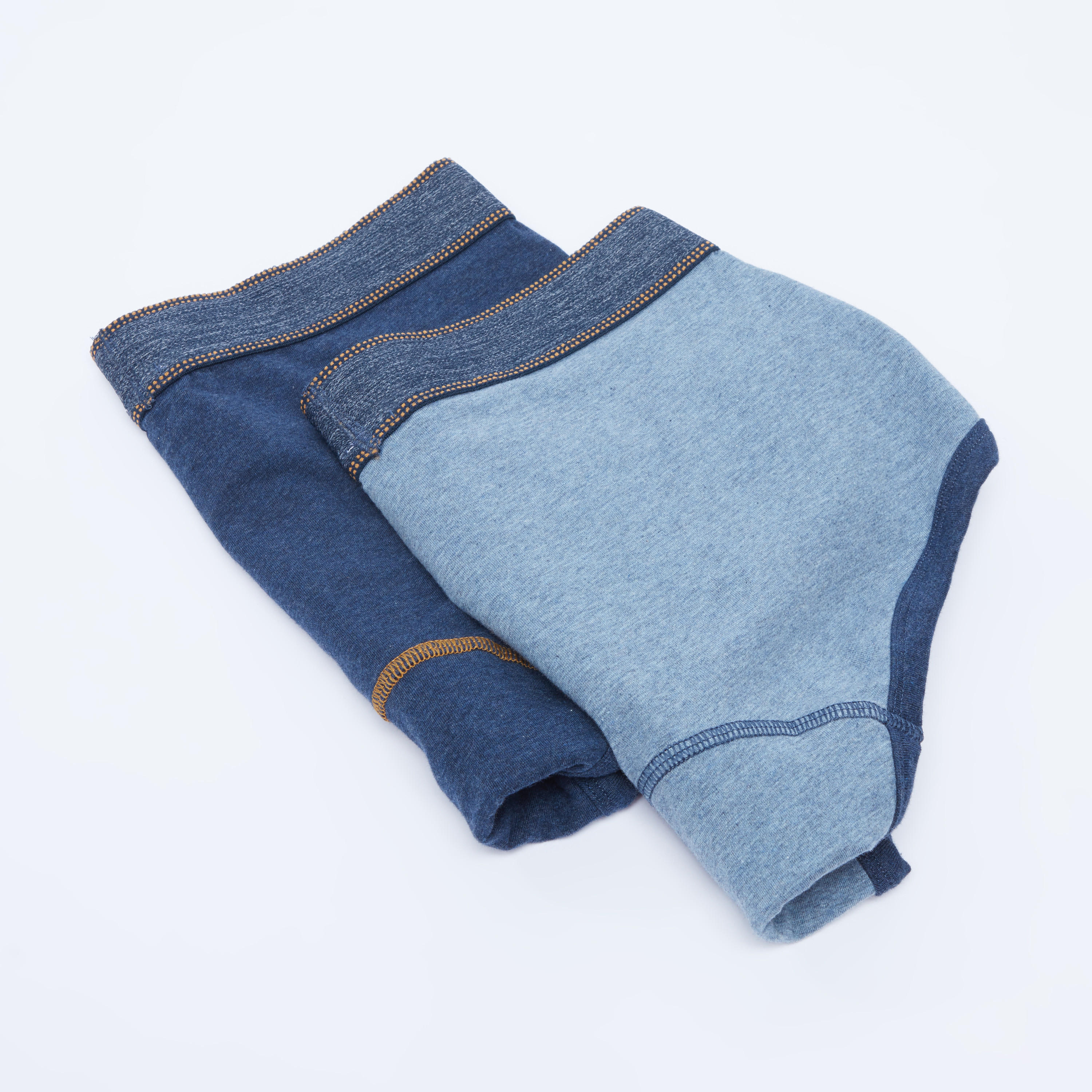 سراويل داخلية سادة بخصر مطّاطي بارز الملمس - طقم من قطعتين-men-clothing-innerwear-underwear-image-3