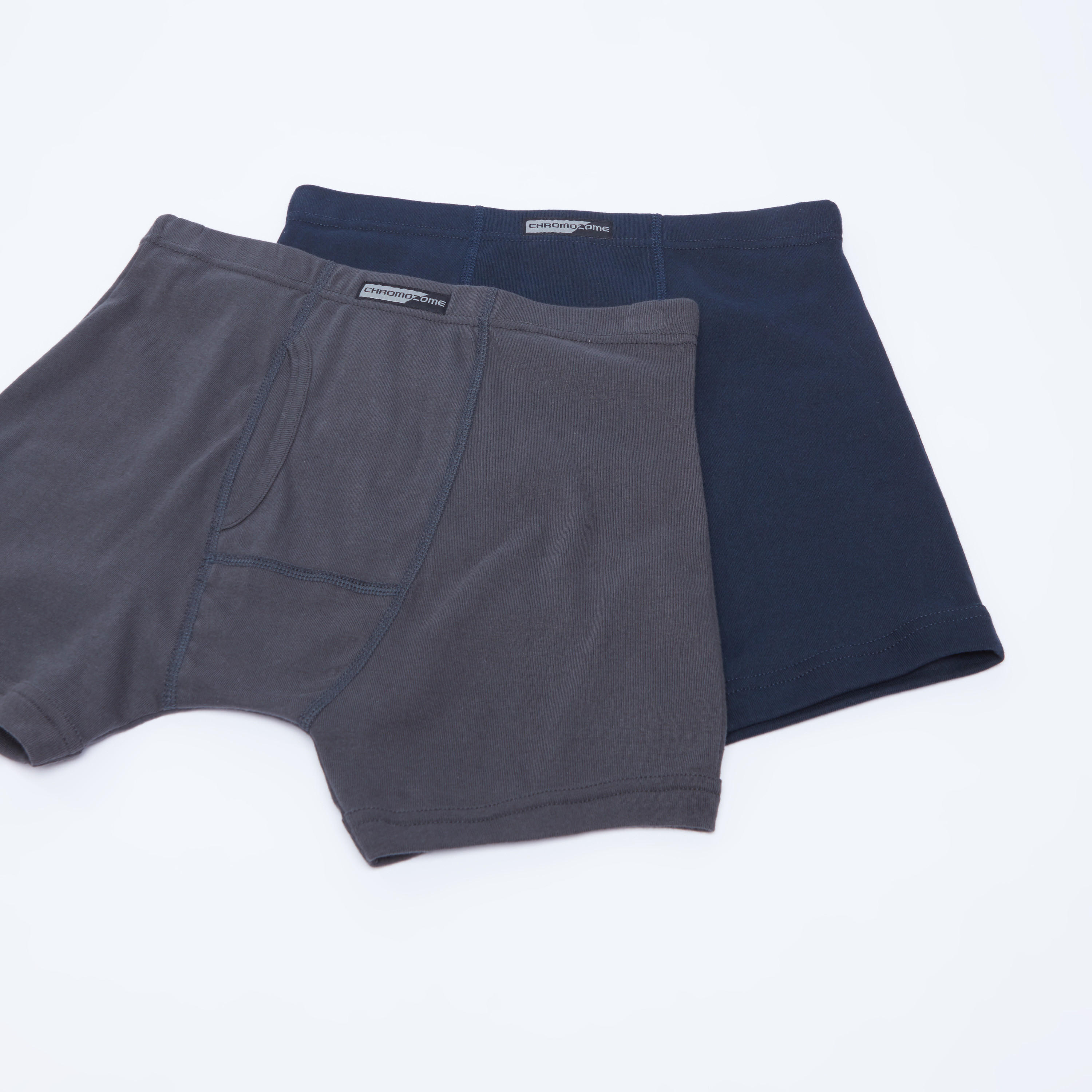 Set of 2 - Plain Trunks with Elasticised Waistband-men-clothing-innerwear-underwear-image-1