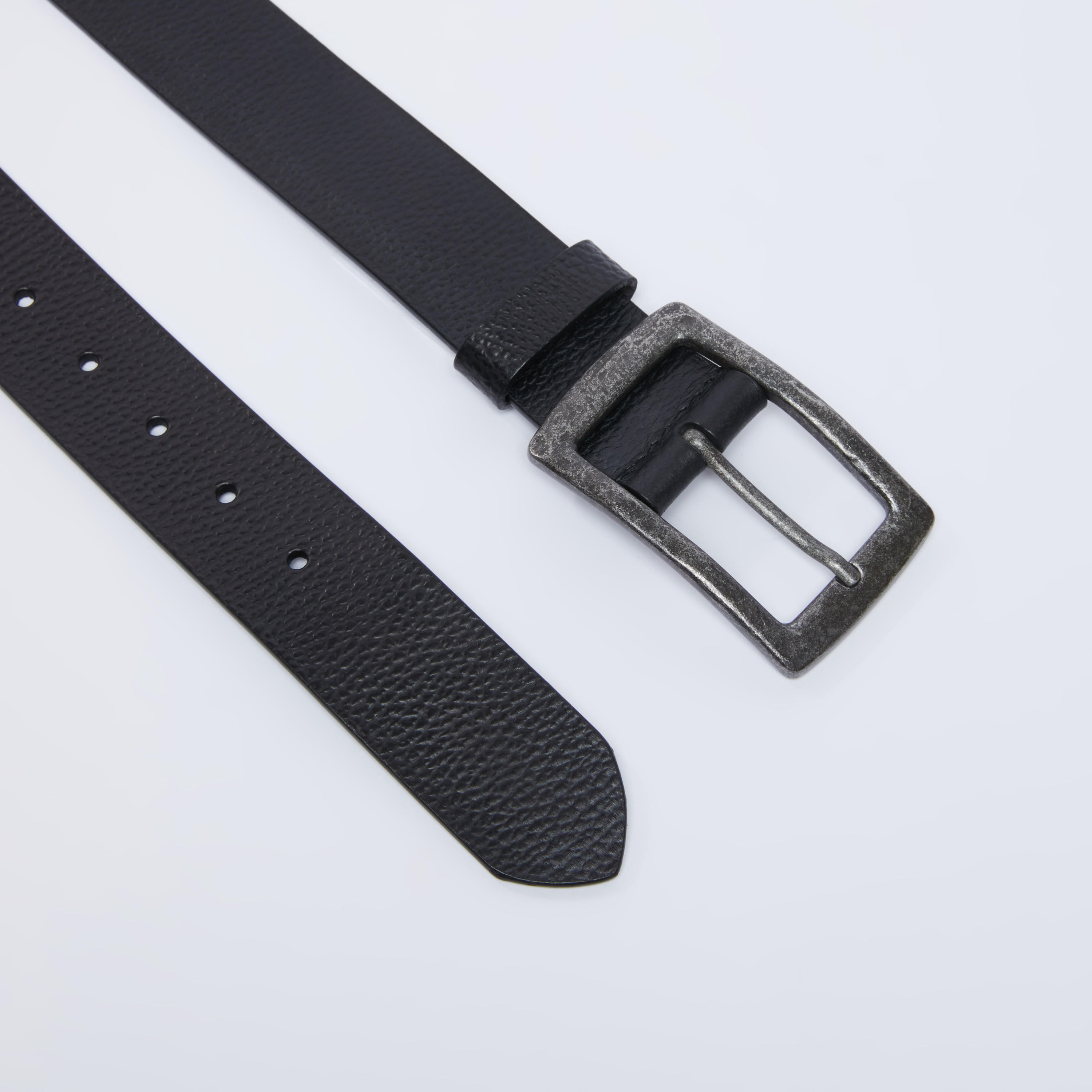حزام بارز الملمس بإبزيم بدبوس-men-beltsandwallets-belts-image-3