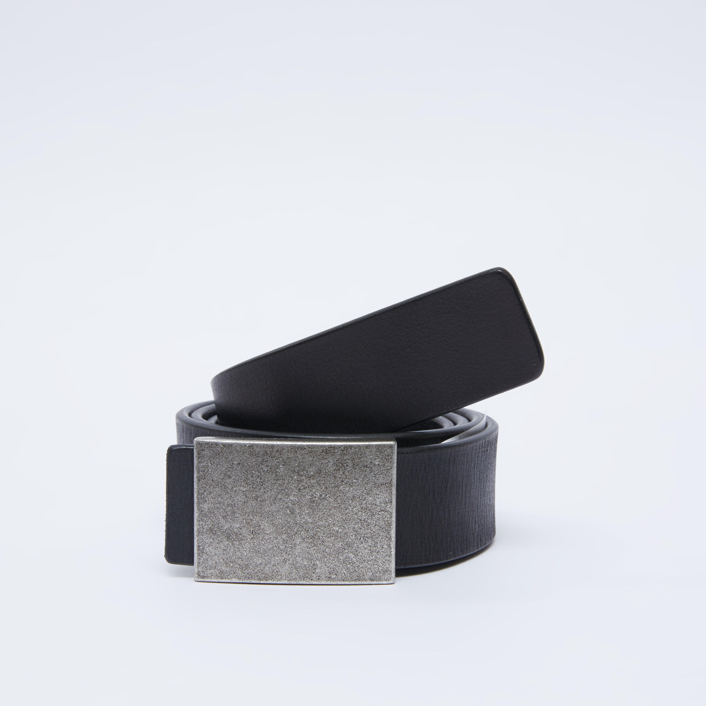 حزام بارز الملمس بإبزيم دبوس-men-beltsandwallets-belts-image-1