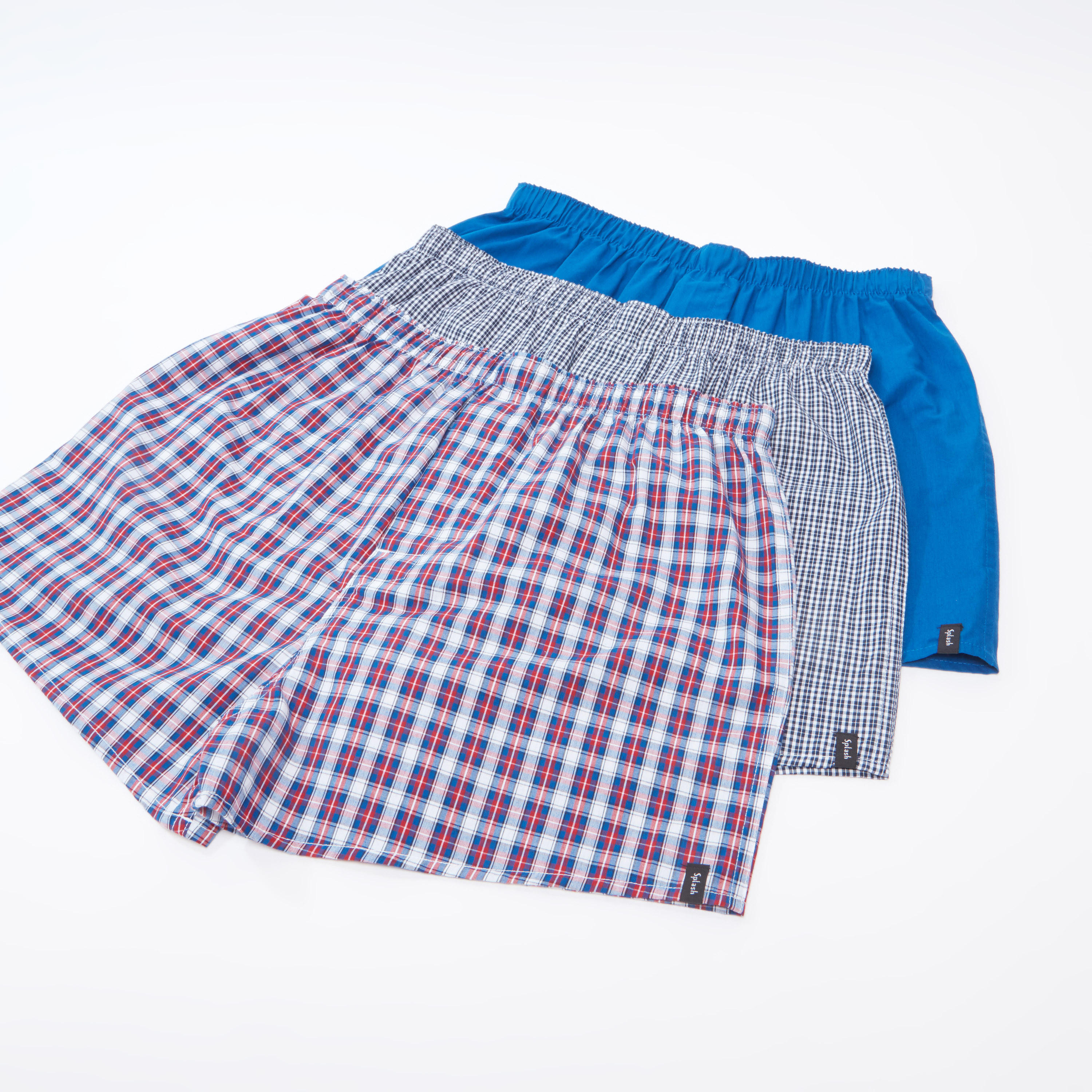 سراويل بوكسر متنوعة بخصر مطّاطي - طقم من 3 قطع-men-clothing-innerwear-underwear-image-1