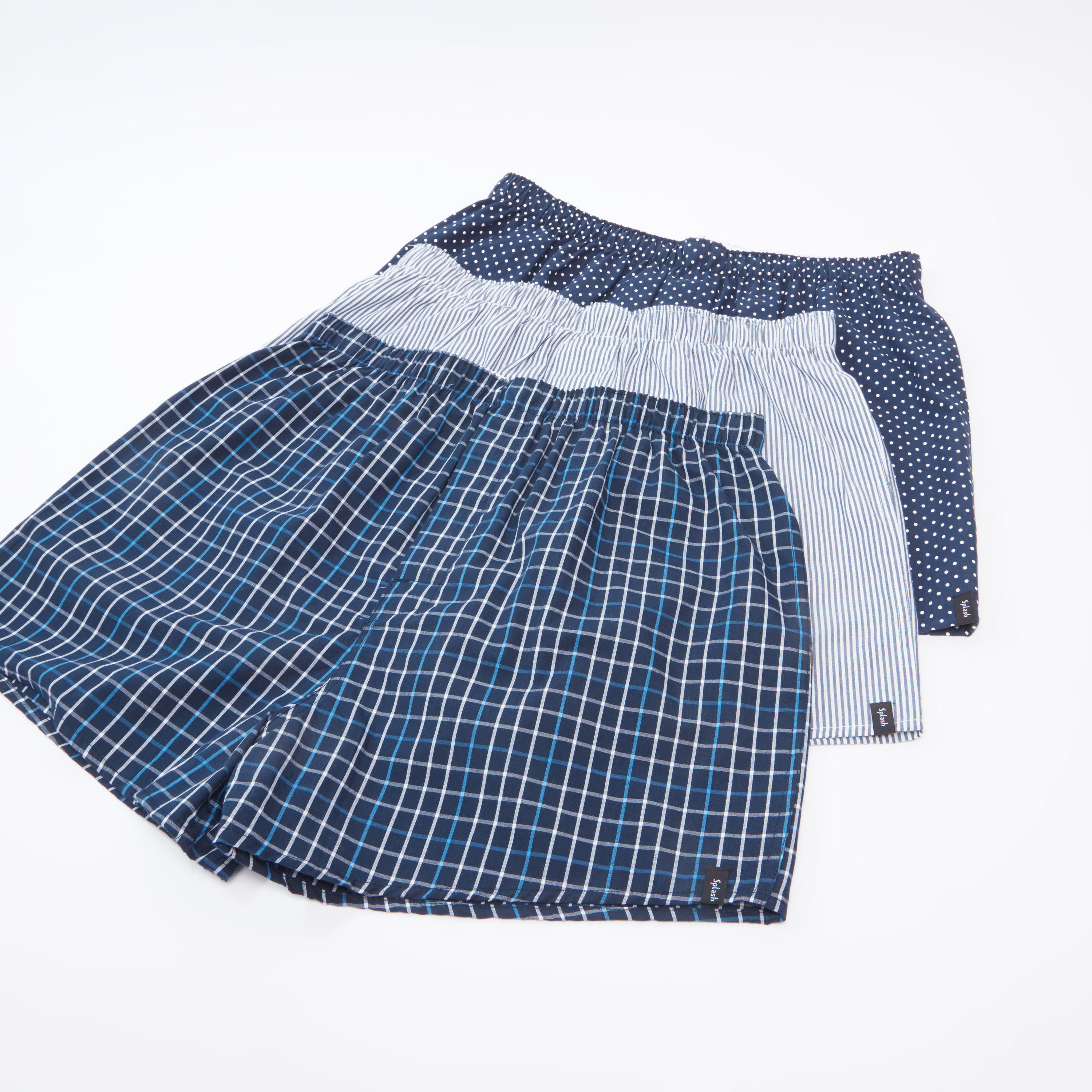 سراويل بوكسر متنوعة بخصر مطّاطي - طقم من 3 قطع-men-clothing-innerwear-underwear-image-1