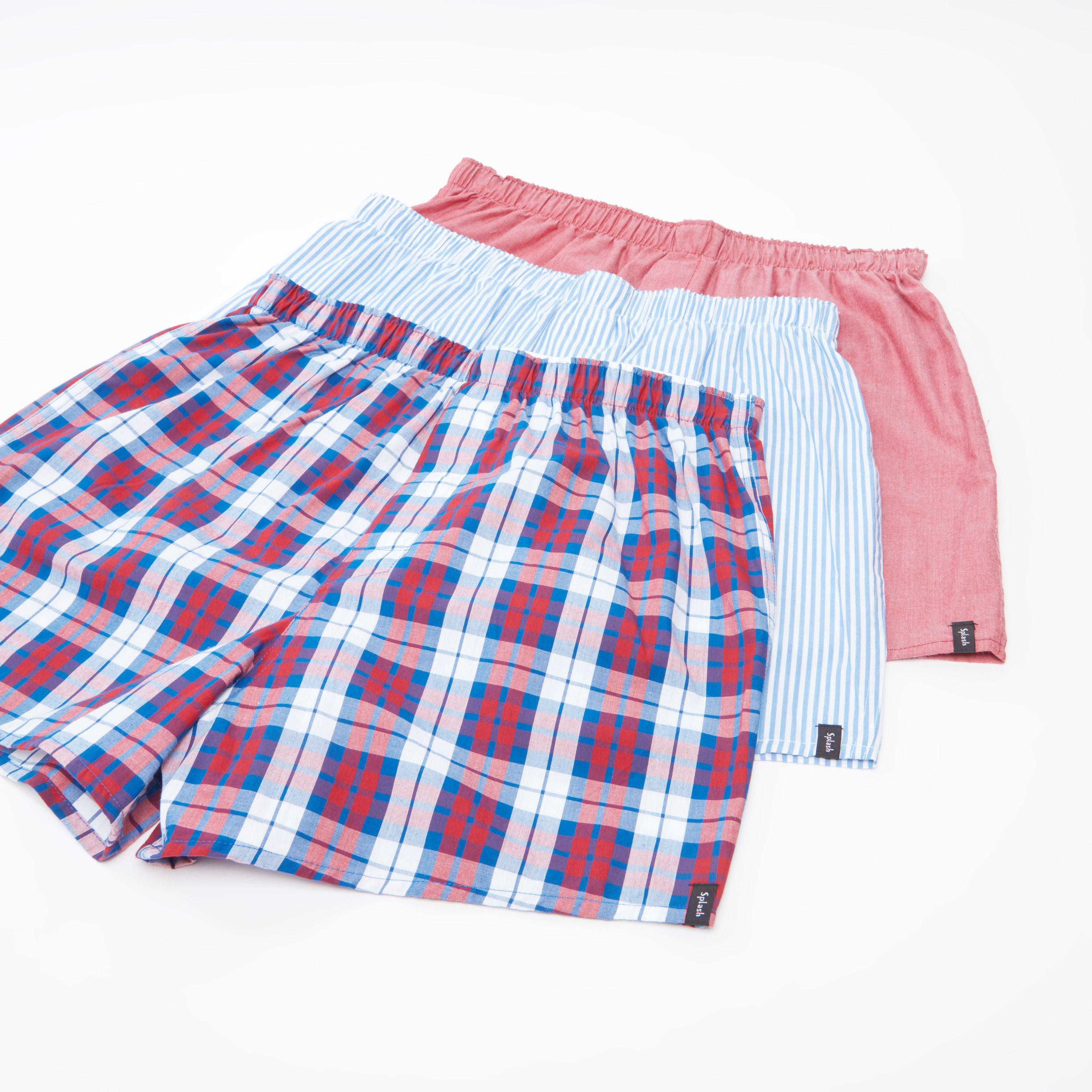 سراويل بوكسر متنوعة بخصر مطّاطي - طقم من 3 قطع-men-clothing-innerwear-underwear-image-1