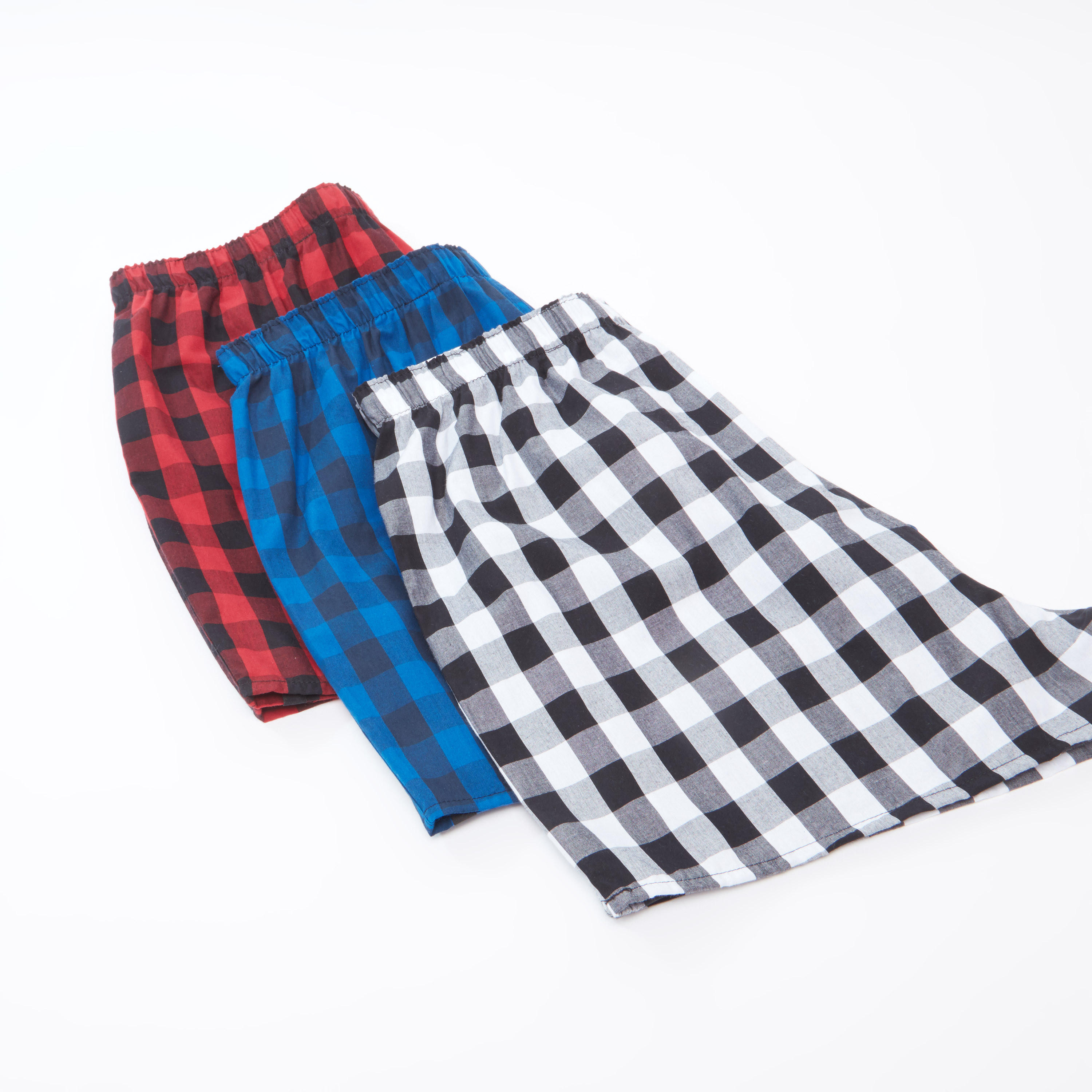 سراويل بوكسر كاروهات بخصر مطّاطي - طقم من 3 قطع-men-clothing-innerwear-underwear-image-3