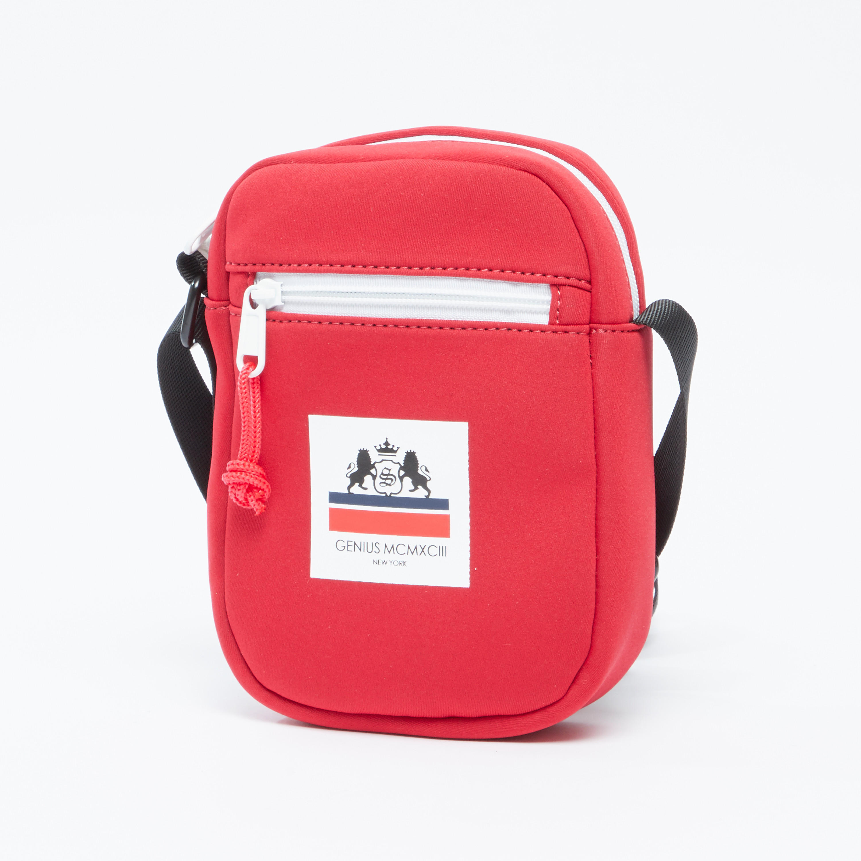 Printed Crossbody Bag with Adjustable Strap and Zip Closure-men-bags-image-1