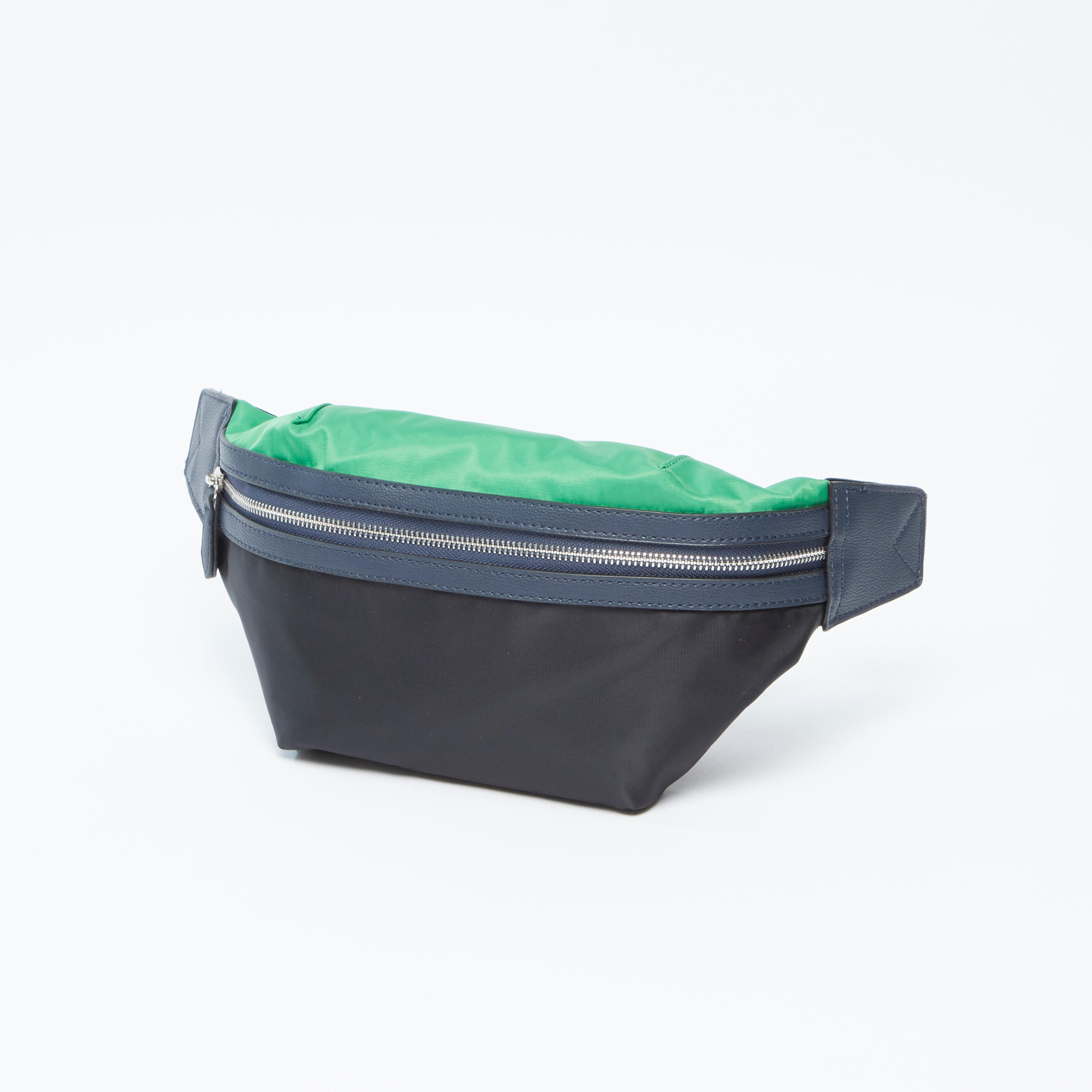 Textured Fanny Pack with Adjustable Strap and Buckle Closure-men-bags-image-1