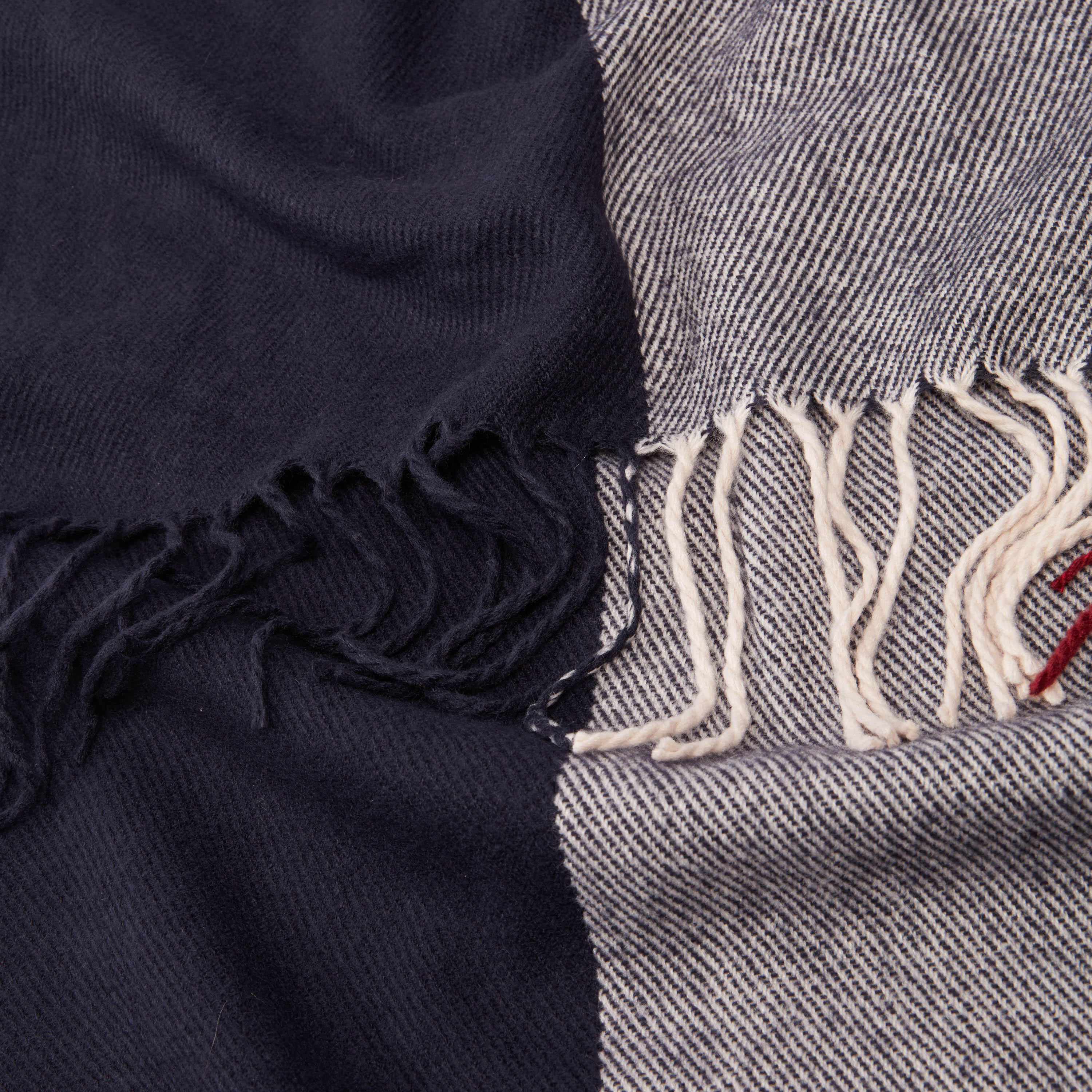 Textured Colourblock Scarf with Fringes-men-scarvesandgloves-image-3