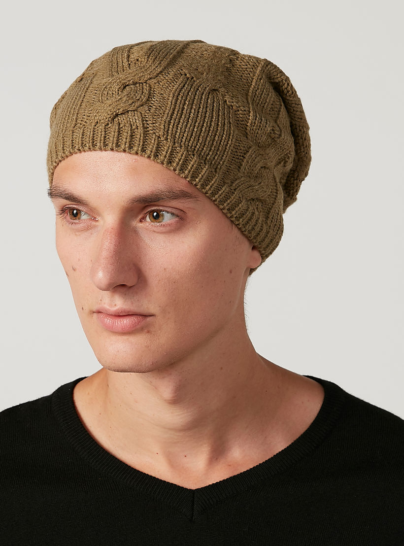 Textured Beanie Cap-men-caps-image-2