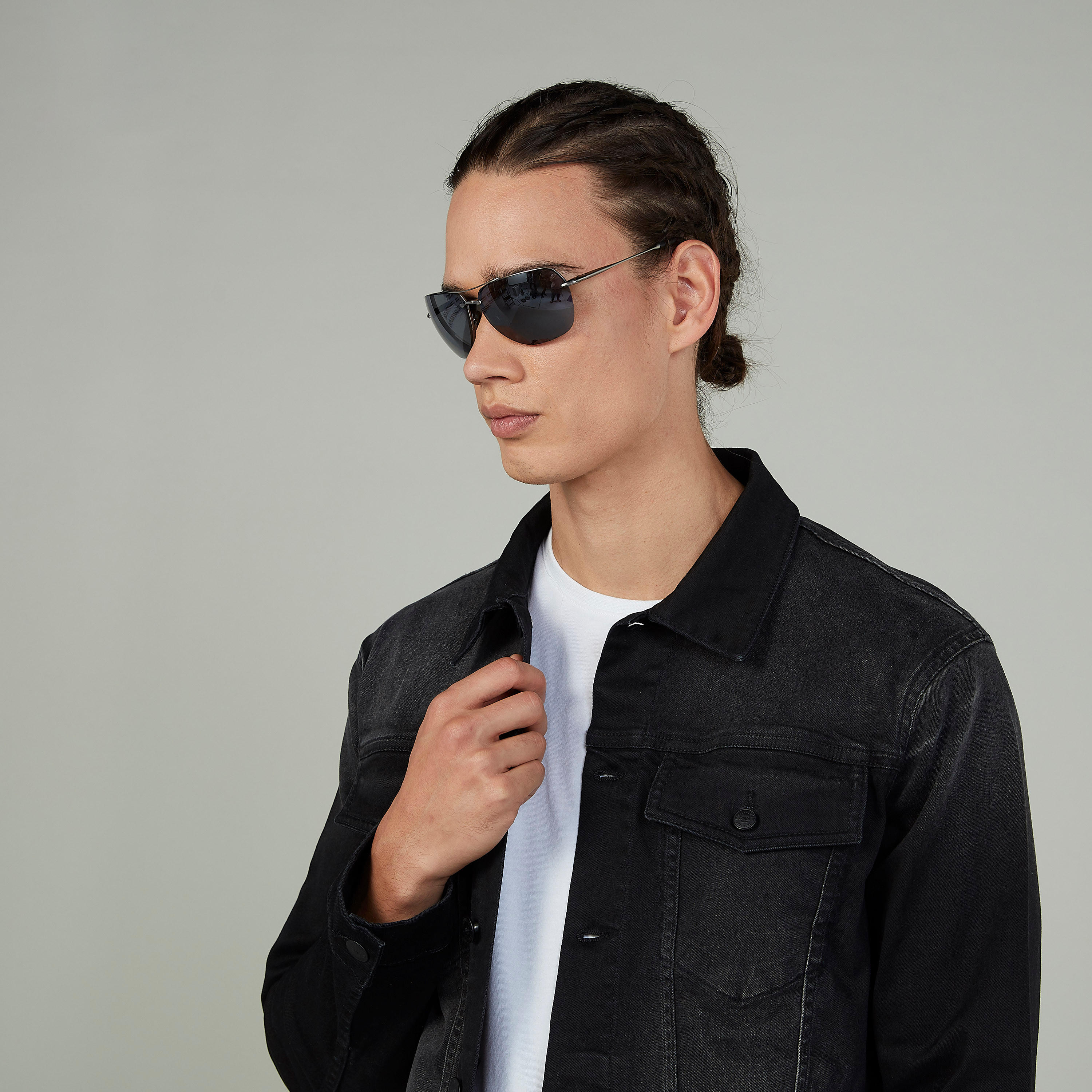 نظّارة شمسية بنصف إطار ووسادات للأنف من أوكيالي بوناني-men-sunglasses-image-2