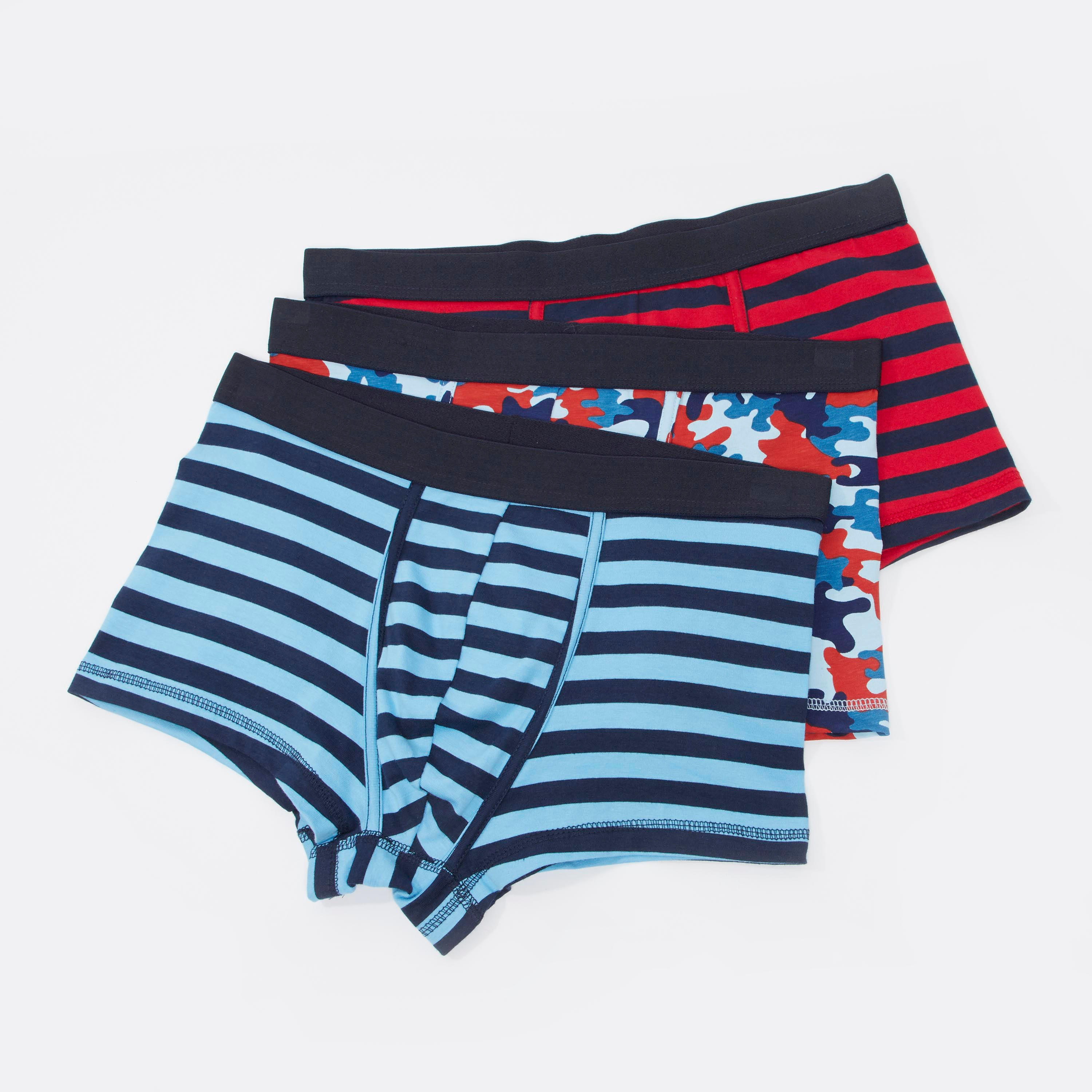 سراويل بوكسر متنوعة بخصر مطّاطي- طقم من 3 قطع-men-clothing-innerwear-underwear-image-1