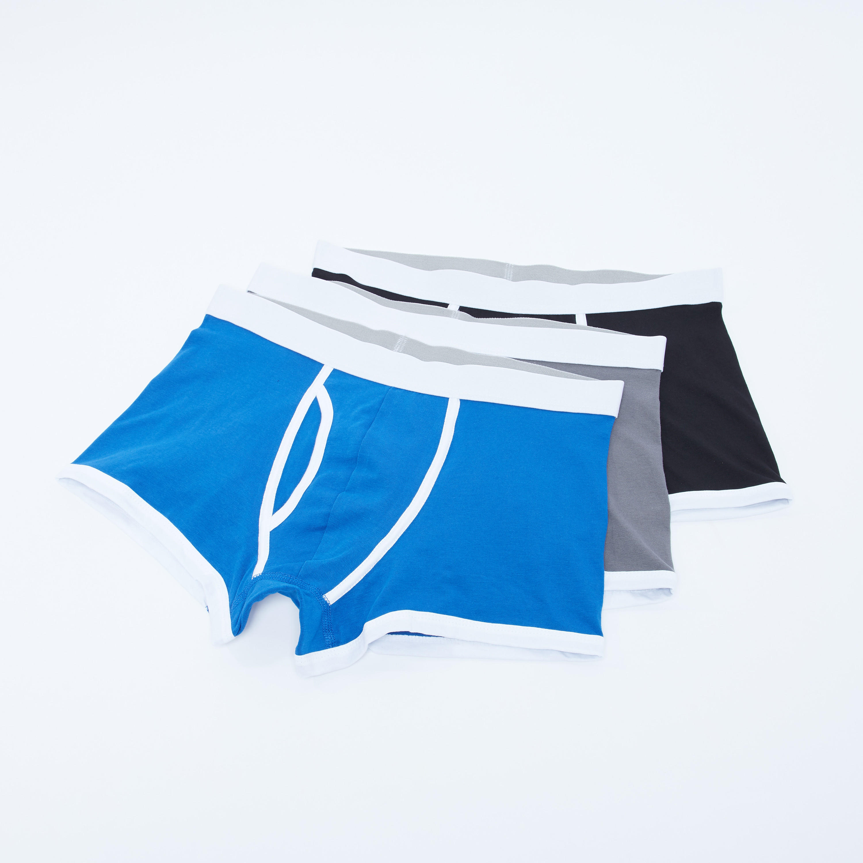 شورتات ترانك داخليّة بخصر مطّاطي- طقم من 3 قطع-men-clothing-innerwear-underwear-image-1