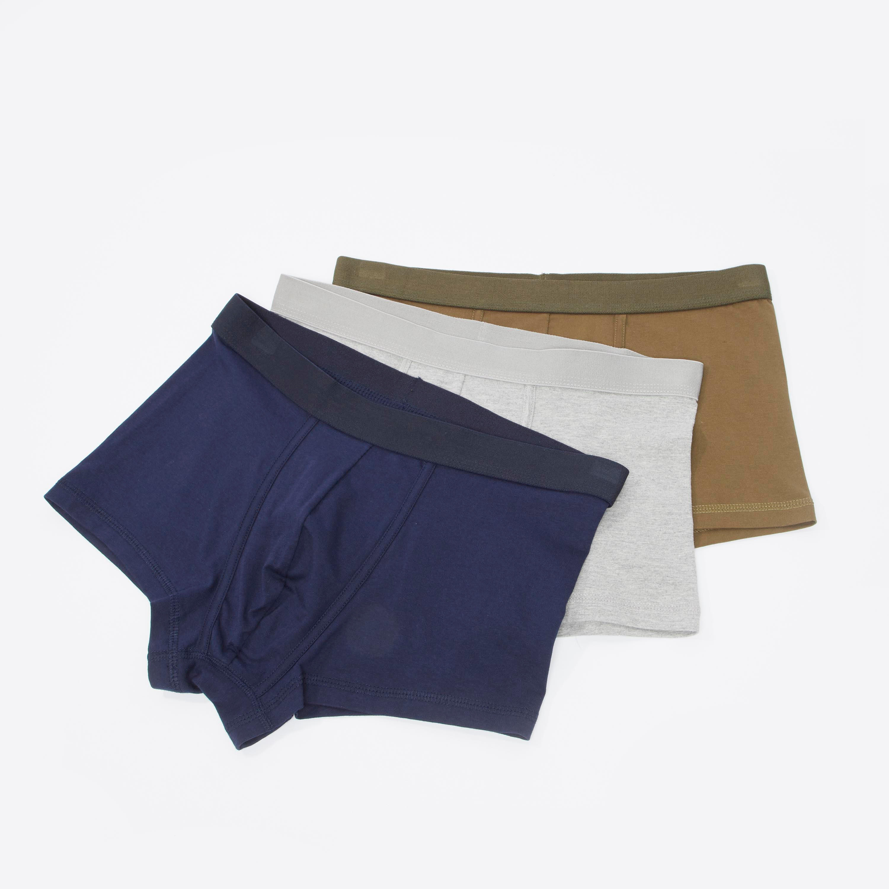 سراويل داخلية سادة بخصر مطّاطي عريض - طقم من 3 قطع-men-clothing-innerwear-underwear-image-1