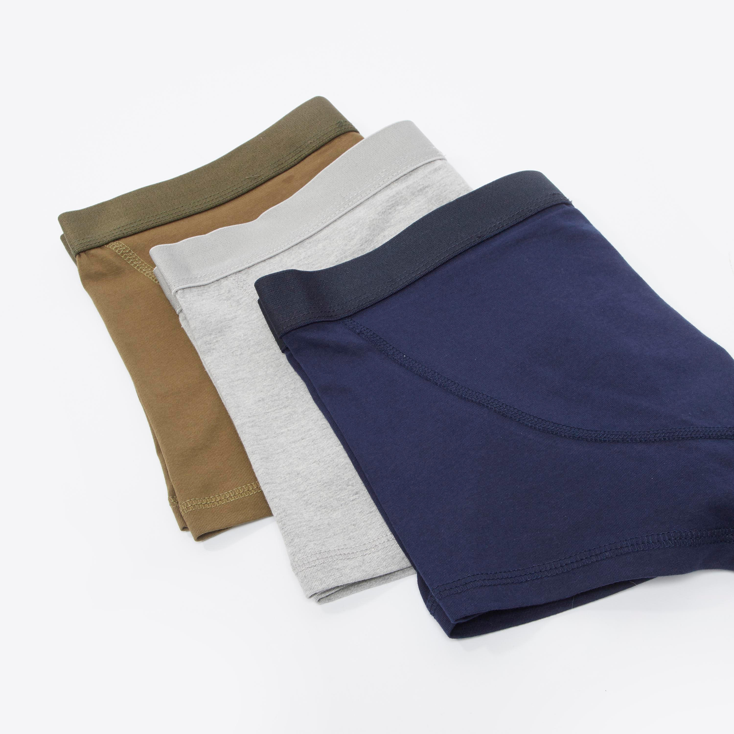 سراويل داخلية سادة بخصر مطّاطي عريض - طقم من 3 قطع-men-clothing-innerwear-underwear-image-3