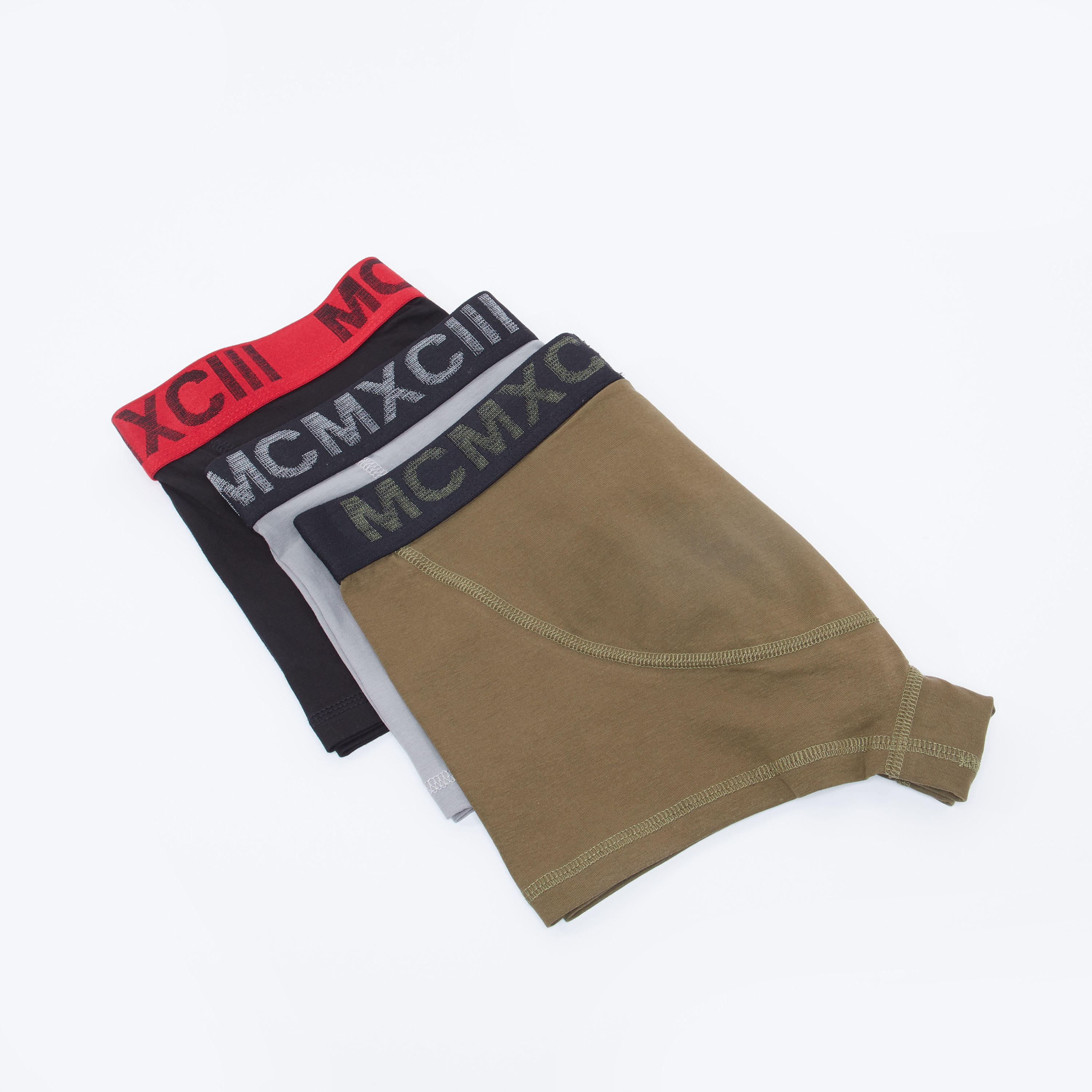 شورتات ترانك متنوعة بخصر مطّاطي عريض - طقم من 3 قطع-men-clothing-innerwear-underwear-image-1