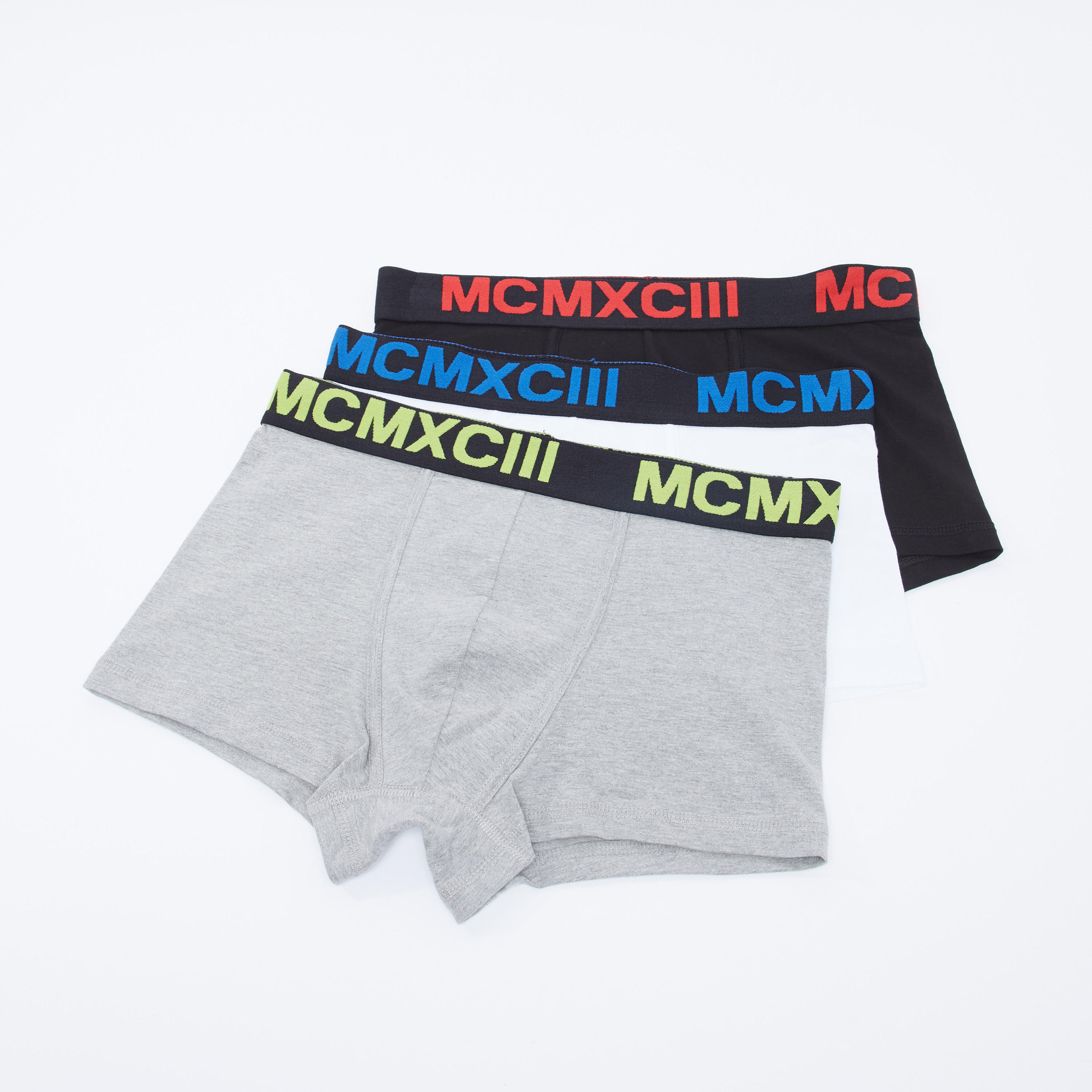 Set of 3 - Plain Trunks with Printed Wide Elasticised Waistband-men-clothing-innerwear-underwear-image-1