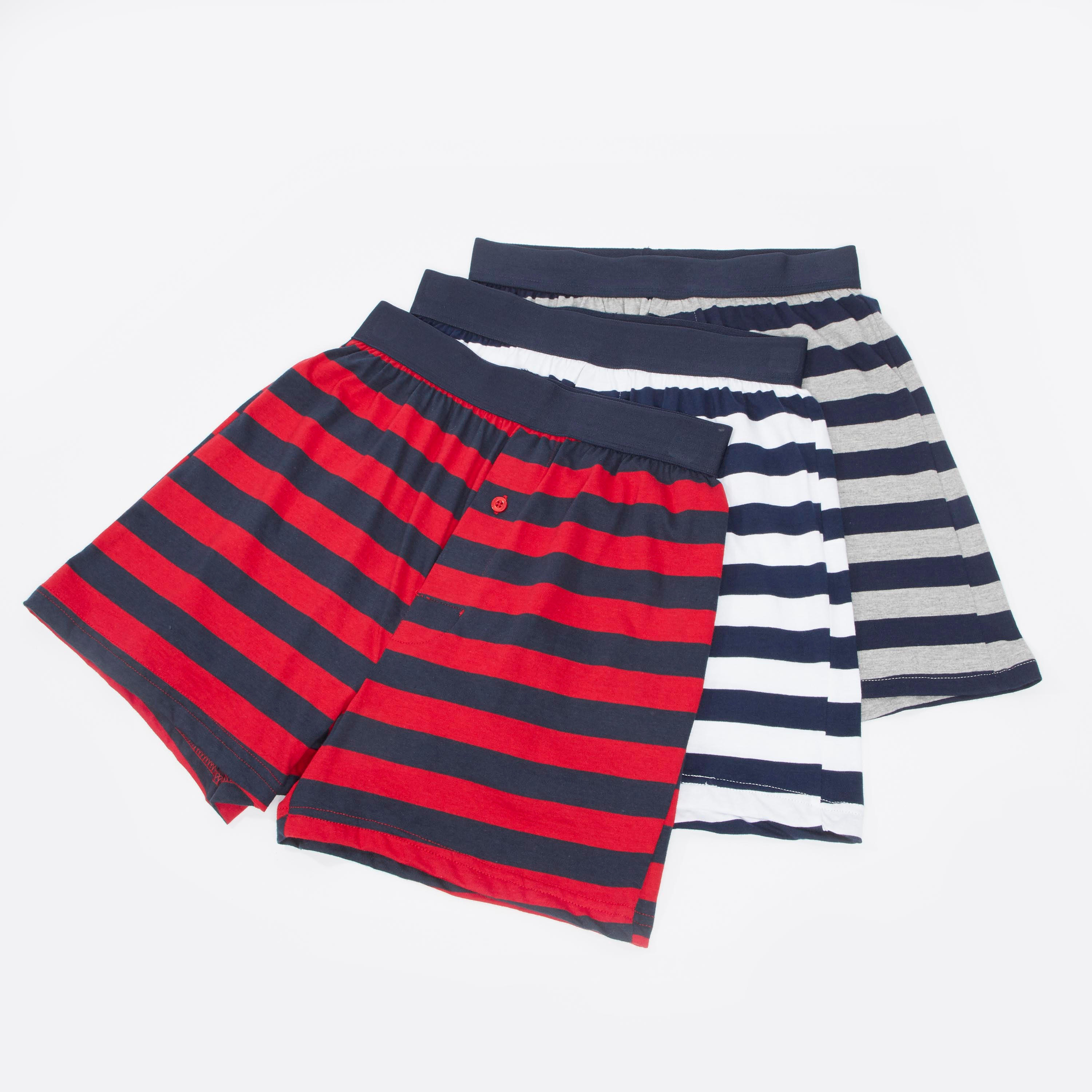 طقم شورتات داخلية مقلّمة بخصر مطاطي - ثلاث قطع-men-clothing-innerwear-underwear-image-1
