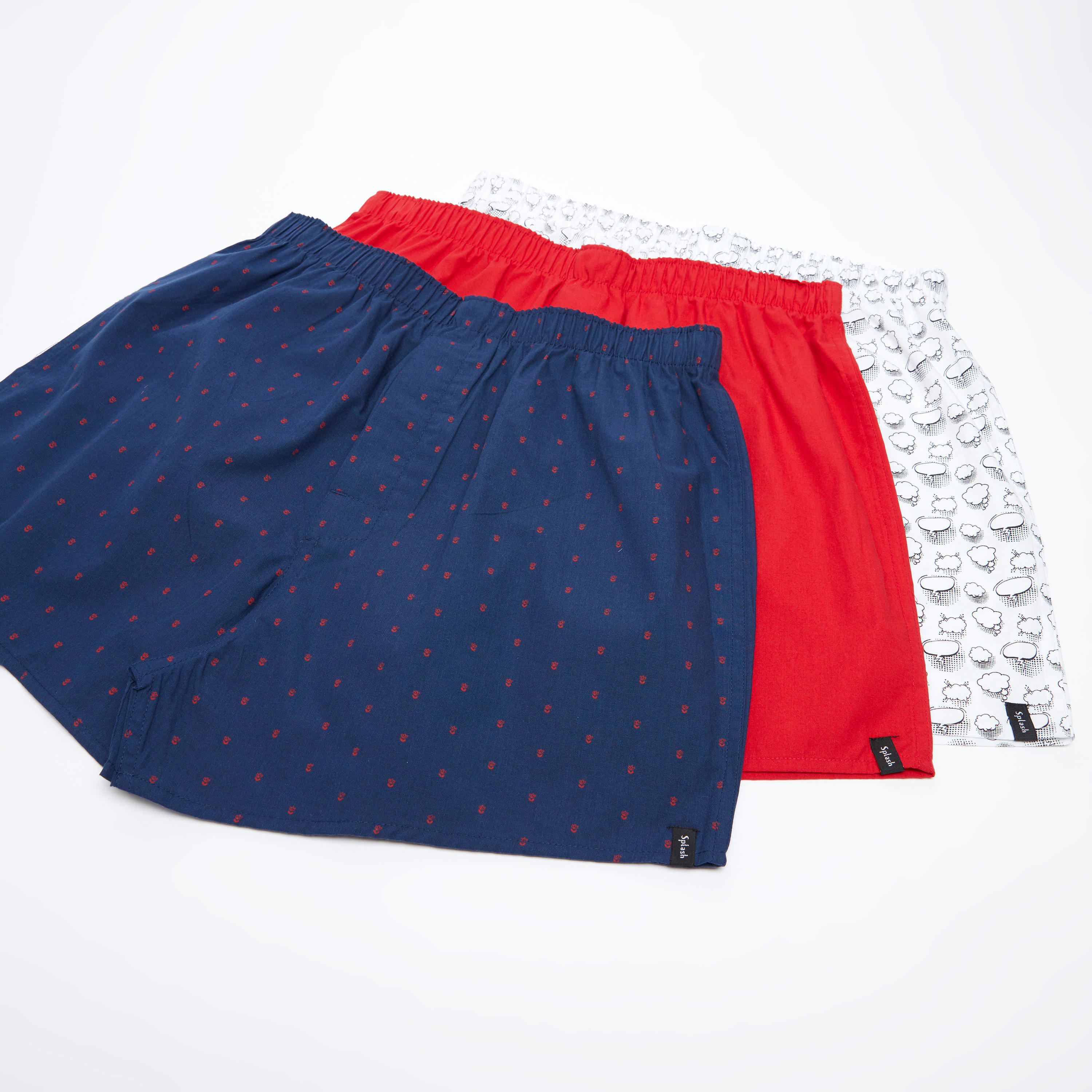 سراويل بوكسر متنوعة بخصر مطّاطي - طقم من 3 قطع-men-clothing-innerwear-underwear-image-1