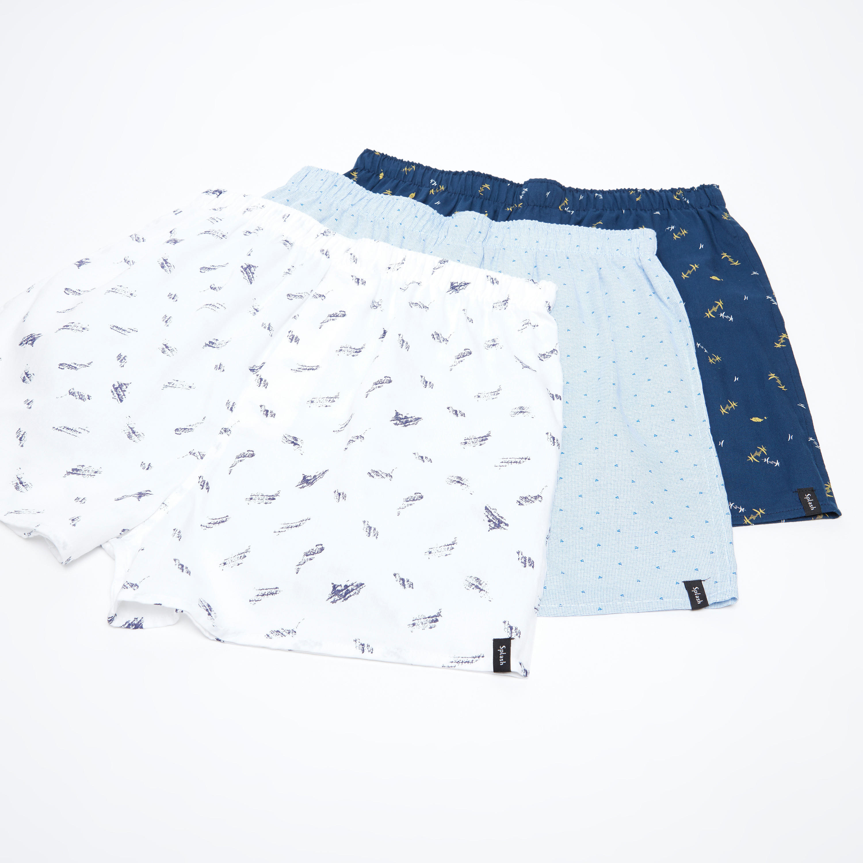 سراويل بوكسر بخصر مطّاطي وطبعات - طقم من 3  قطع-men-clothing-innerwear-underwear-image-1
