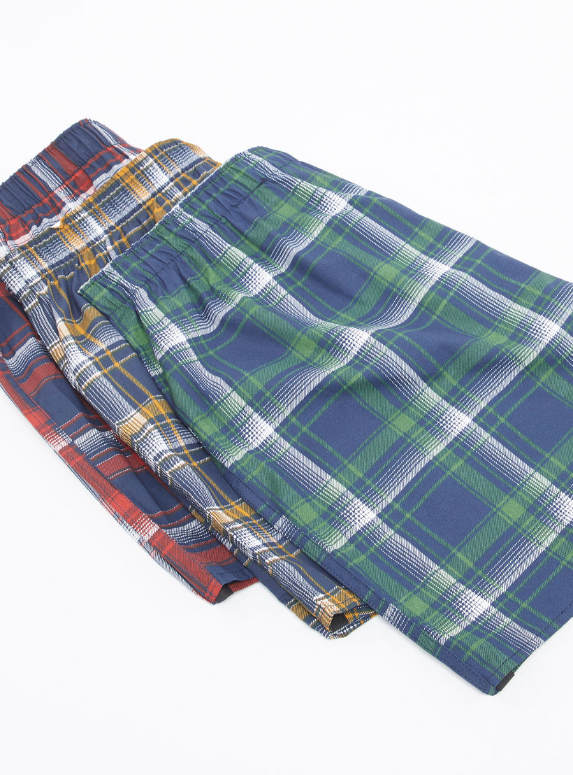 سراويل بوكسر مربعات بخصر مطّاطي - طقم من 3 قطع-men-clothing-innerwear-underwear-image-3