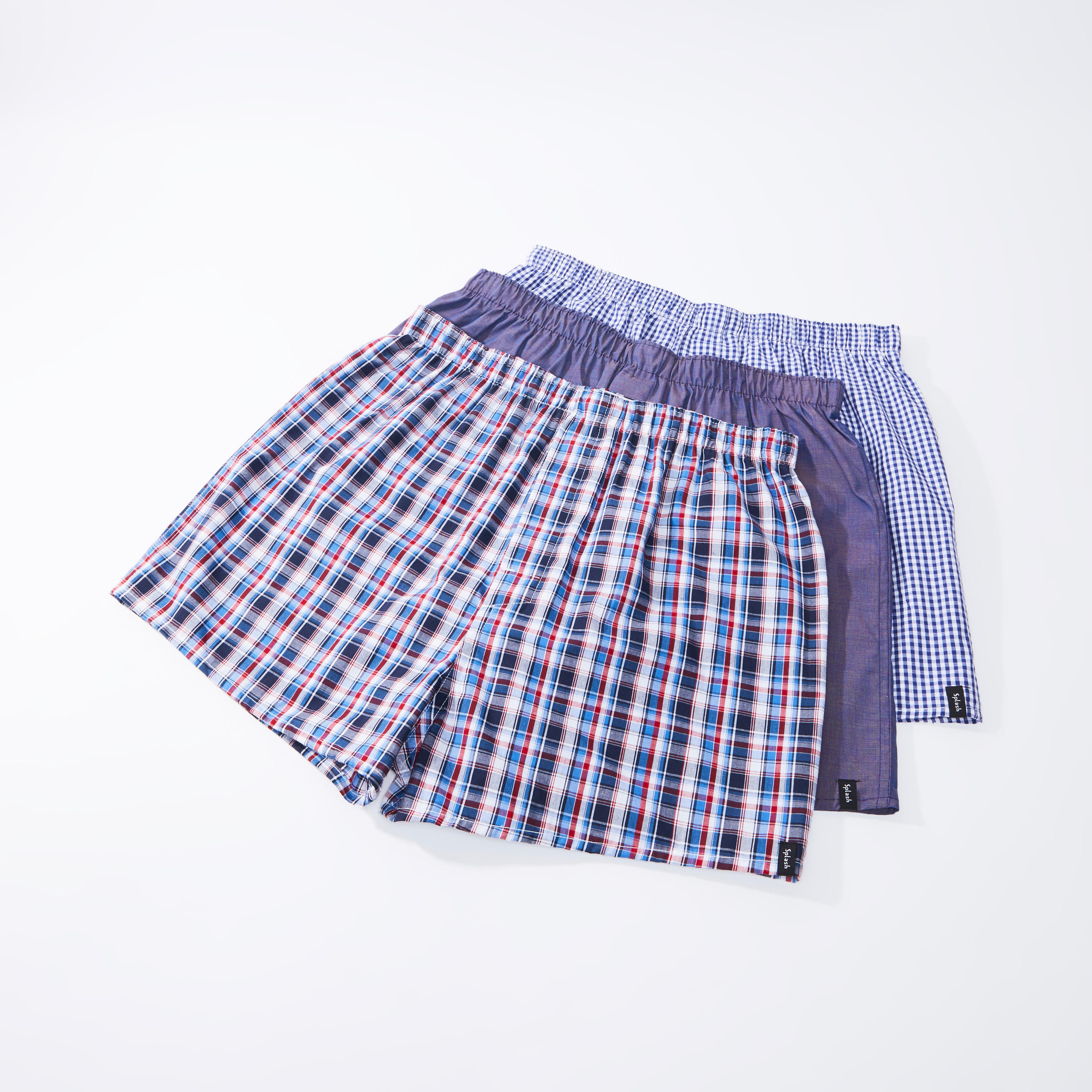 سراويل بوكسر متنوعة بخصر مطّاطي عريض - طقم من 3 قطع-men-clothing-innerwear-underwear-image-1
