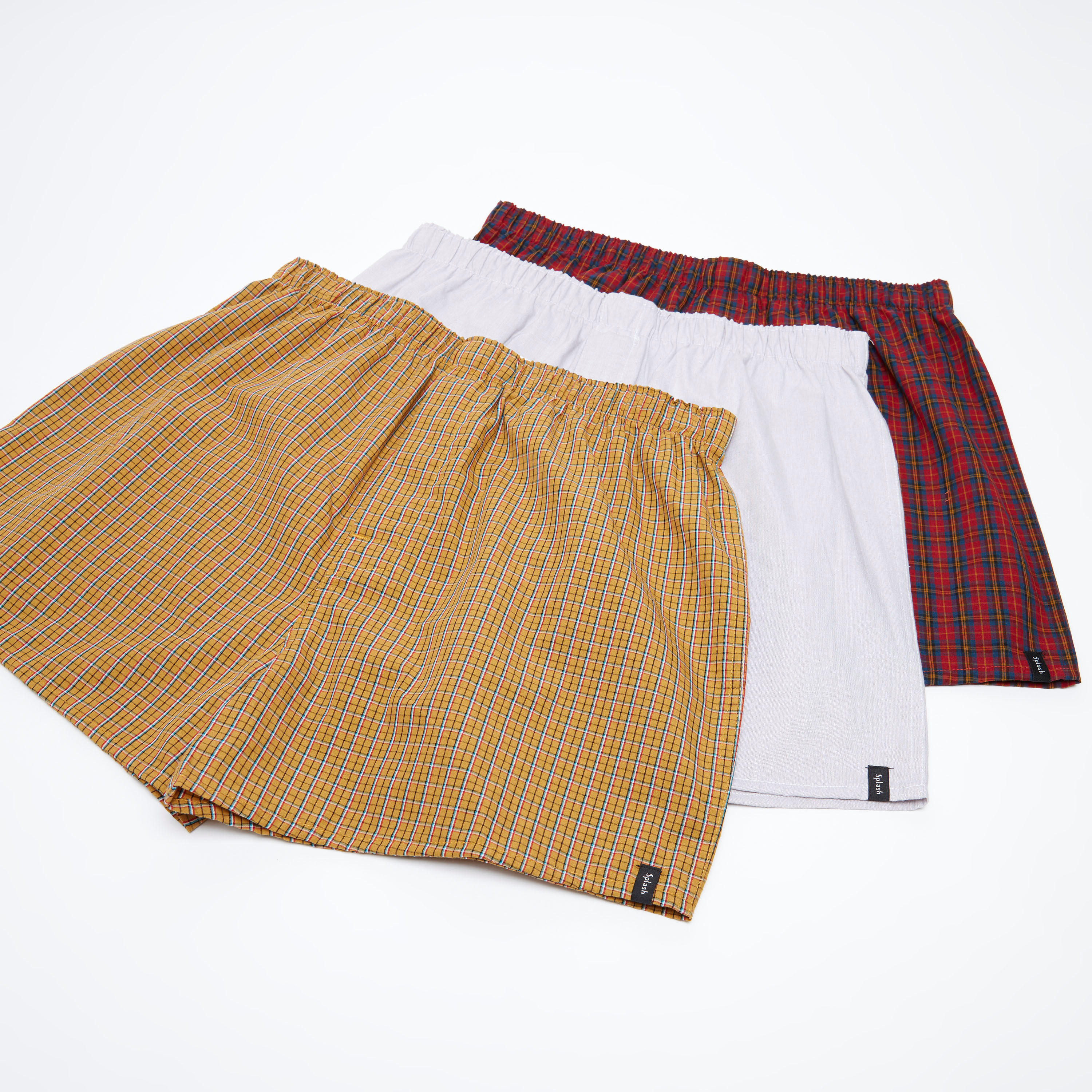 سراويل بوكسر متنوعة بخصر مطّاطي - طقم من 3 قطع-men-clothing-innerwear-underwear-image-1