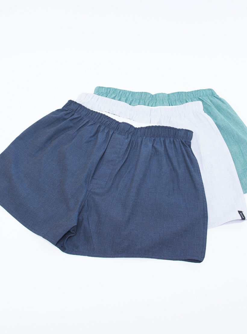 سراويل بوكسر بخصر مطّاطي - طقم من 3 قطع-men-clothing-innerwear-underwear-image-1