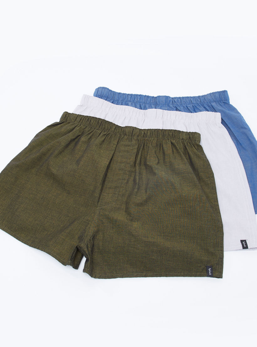 سراويل بوكسر متنوعة بخصر مطّاطي- طقم من 3 قطع-men-clothing-innerwear-underwear-image-1