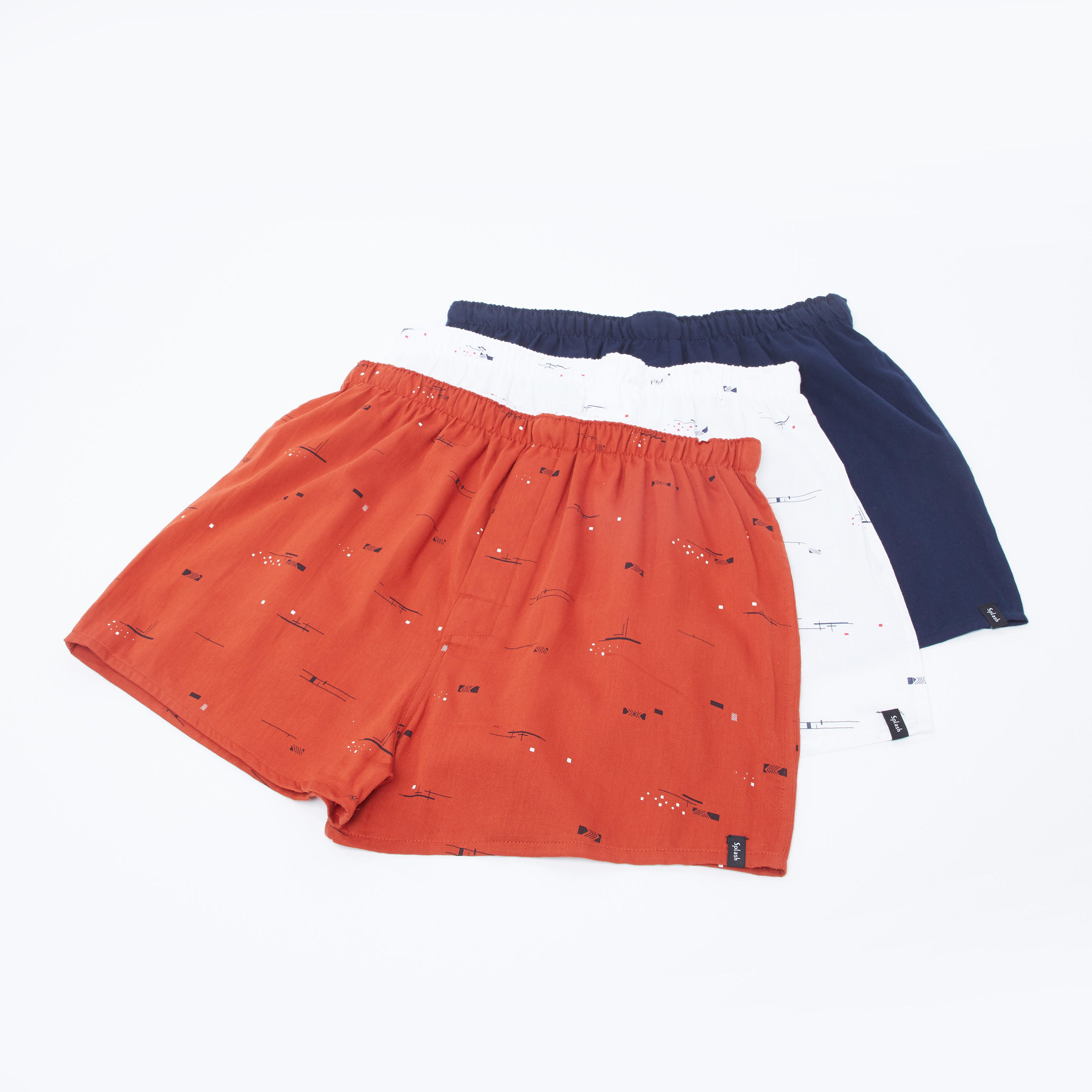 سراويل بوكسر متنوعة بخصر مطّاطي- طقم من 3 قطع-men-clothing-innerwear-underwear-image-1