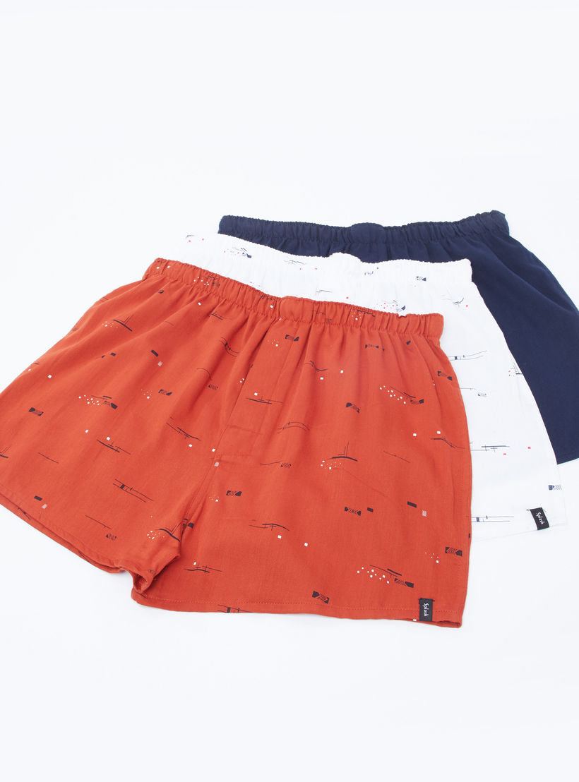 سراويل بوكسر متنوعة بخصر مطّاطي- طقم من 3 قطع-men-clothing-innerwear-underwear-image-1
