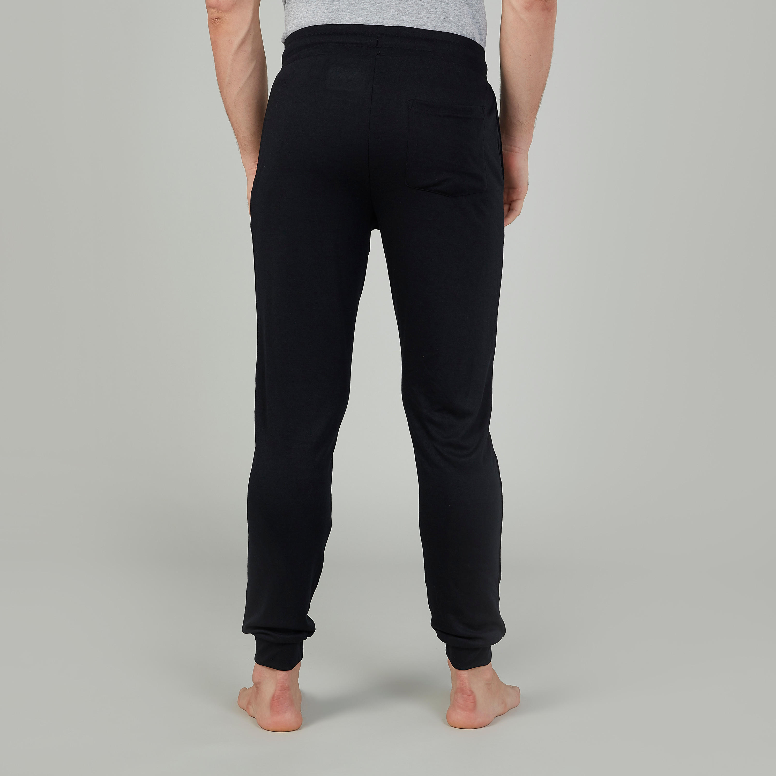 بنطلون رياضي سادة بخصر متوسط الارتفاع وجيوب-men-clothing-bottoms-joggers-image-4