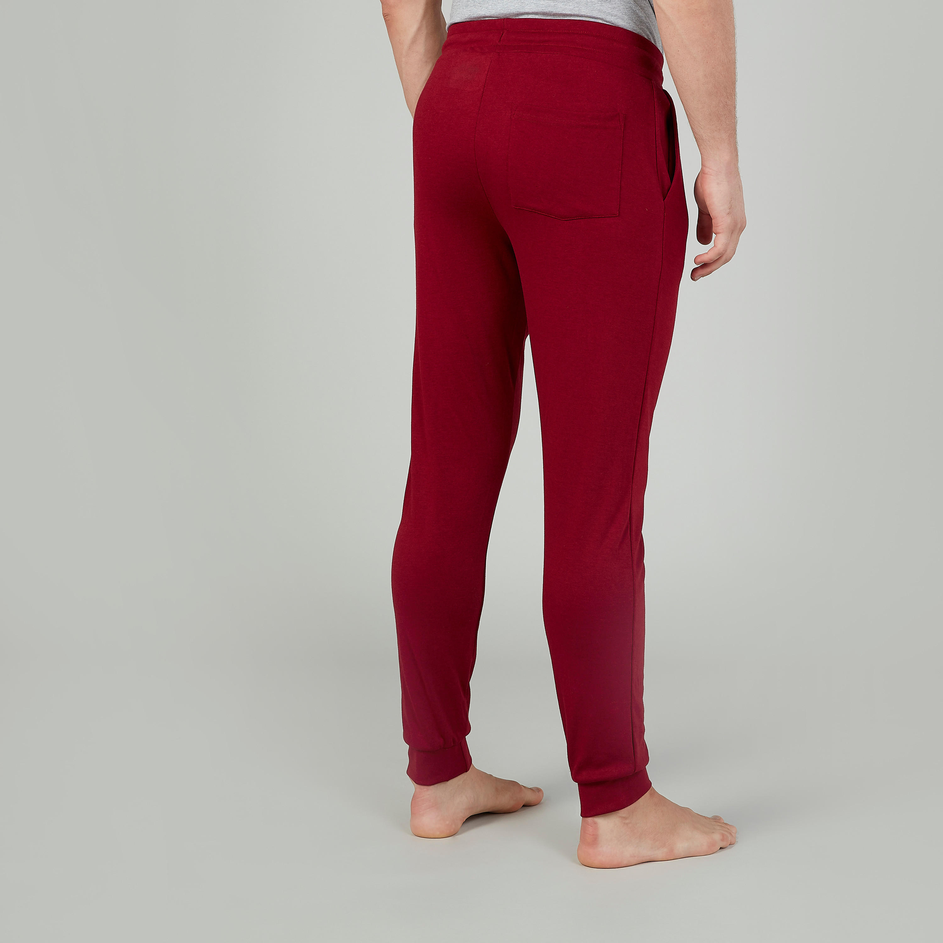 بنطلون رياضي سادة بخصر متوسط الارتفاع وجيوب-men-clothing-bottoms-joggers-image-4