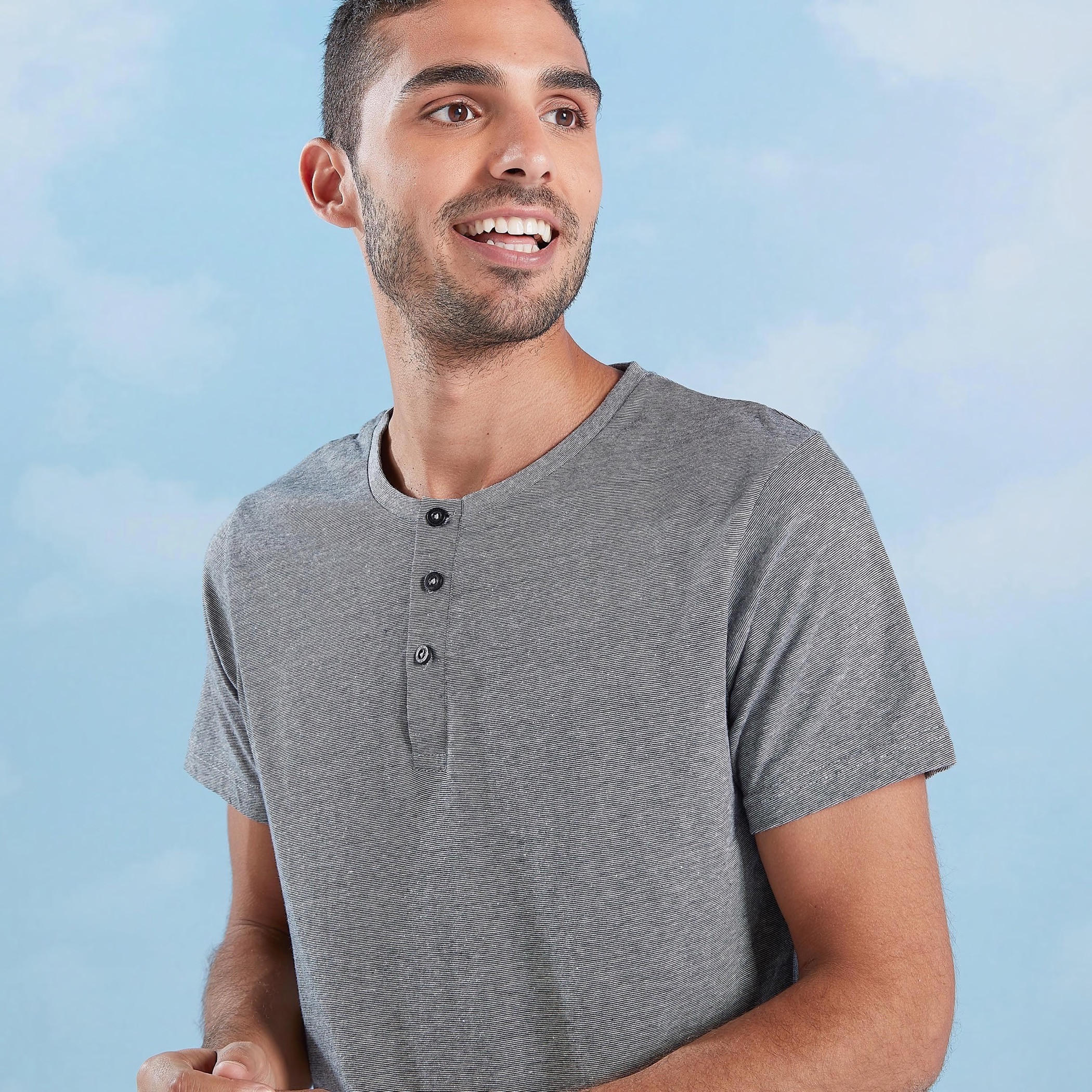 Plain Short Sleeves T-shirt and Full Length Pyjama Set-men-clothing-nightwear-sets-image-4