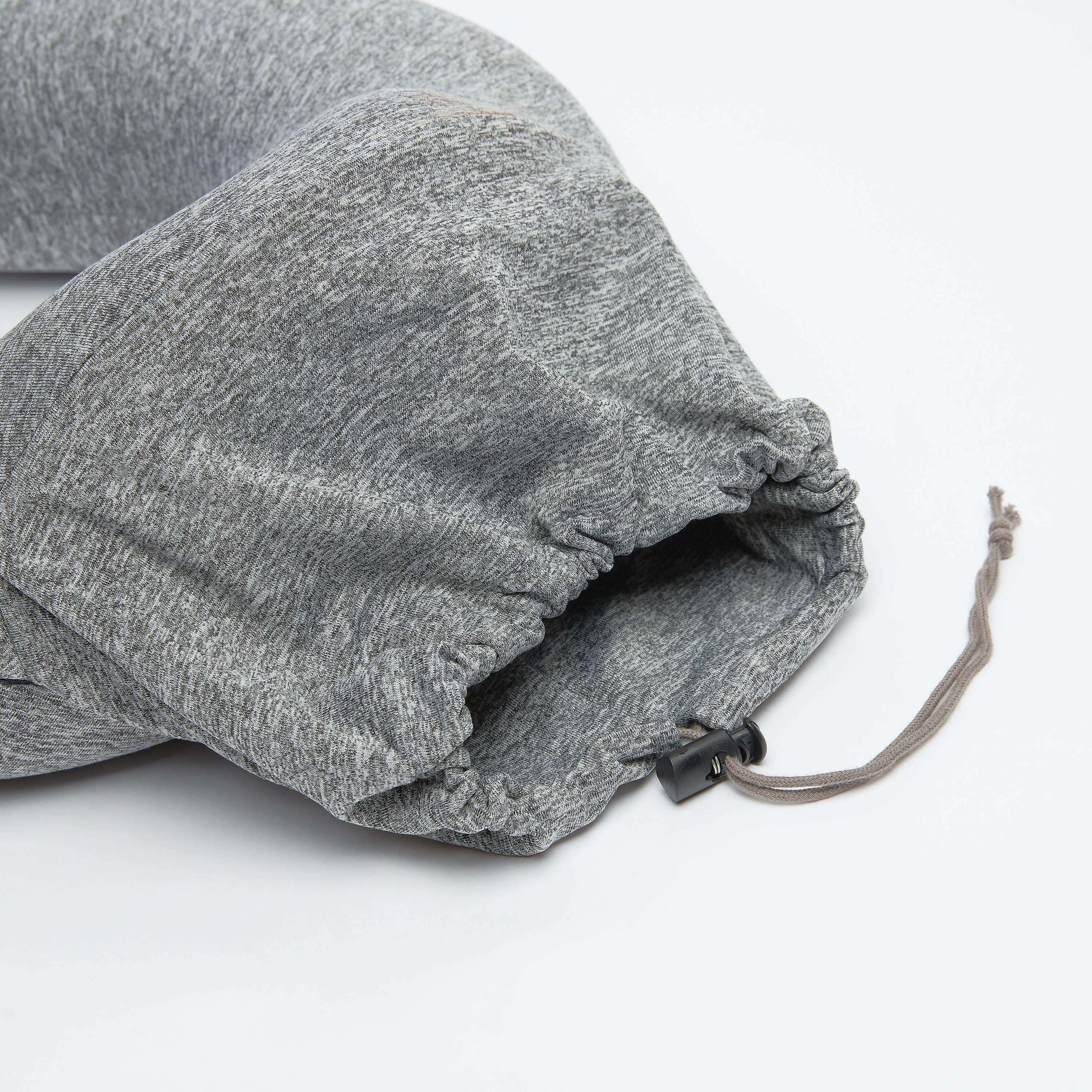 Textured Neck Pillow with Press Button and Drawstring Closure-travel-accessories-image-4