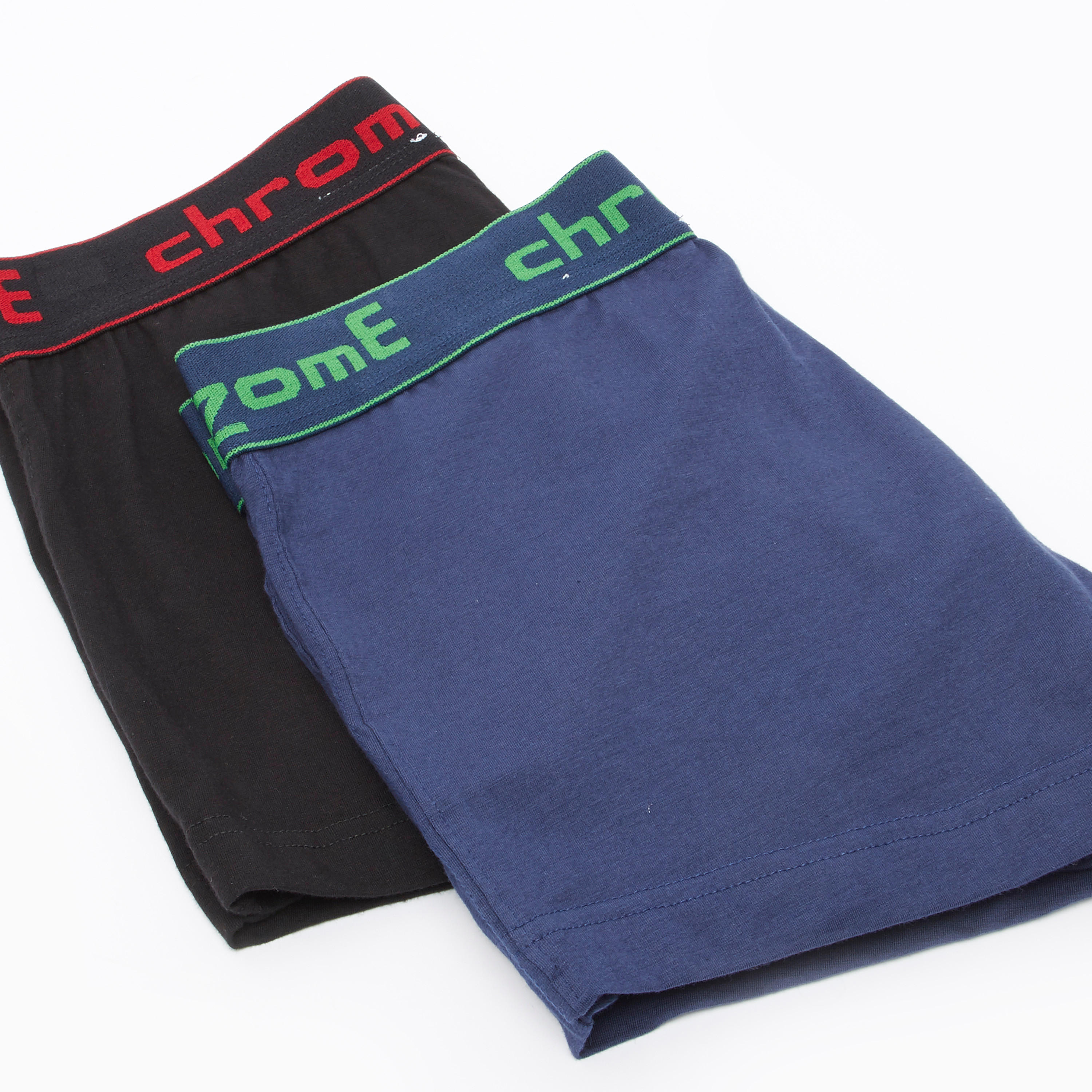 شورتات ترانك سادة بخصر مطّاطي عريض بطبعات - طقم من قطعتين-men-clothing-innerwear-underwear-image-3