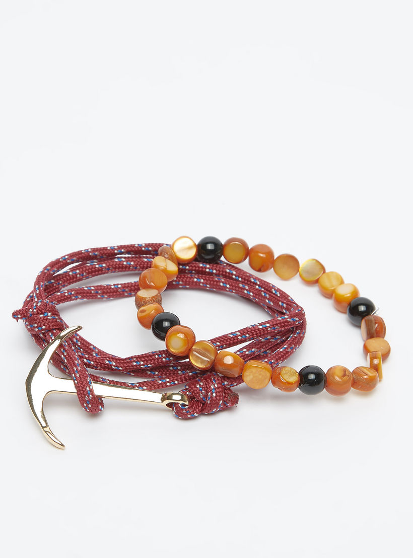 أساور متنوعة - طقم من قطعتين-men-watchesandjewellery-bracelets-image-3