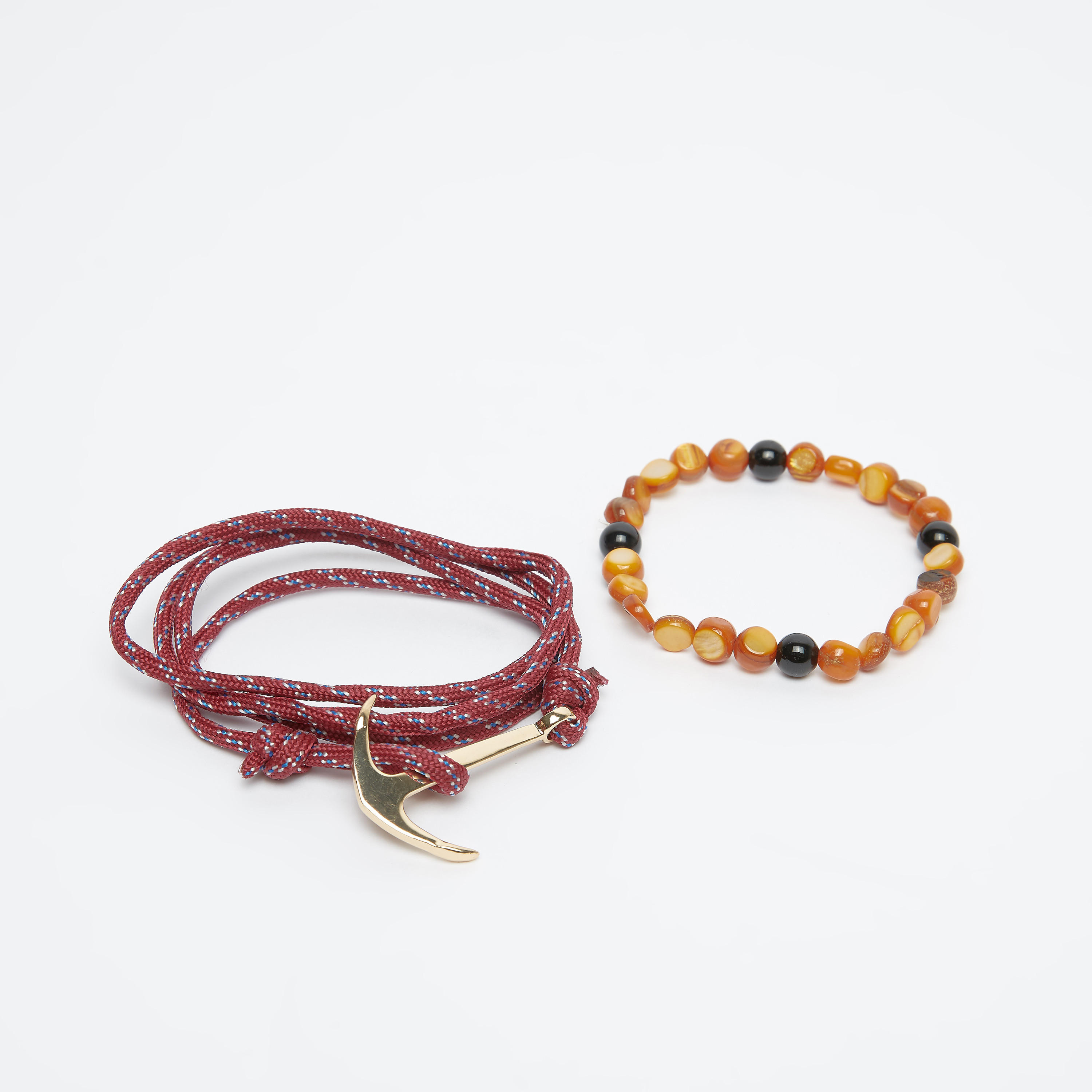 أساور متنوعة - طقم من قطعتين-men-watchesandjewellery-bracelets-image-1