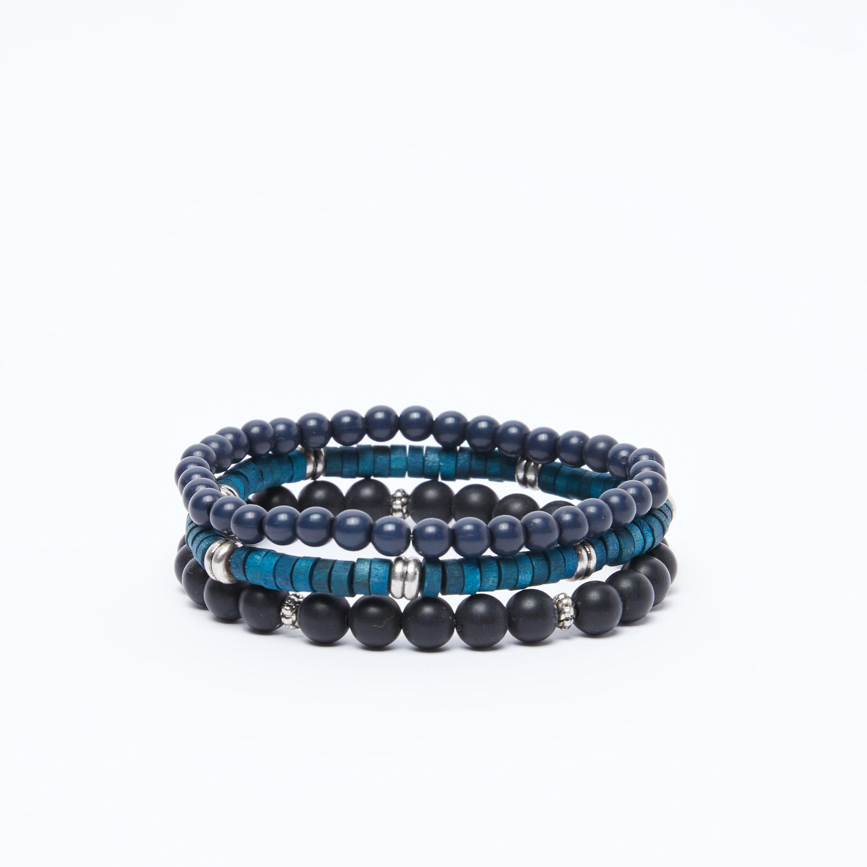 أساور مزينة بالخرز - طقم من 3 قطع-men-watchesandjewellery-bracelets-image-1