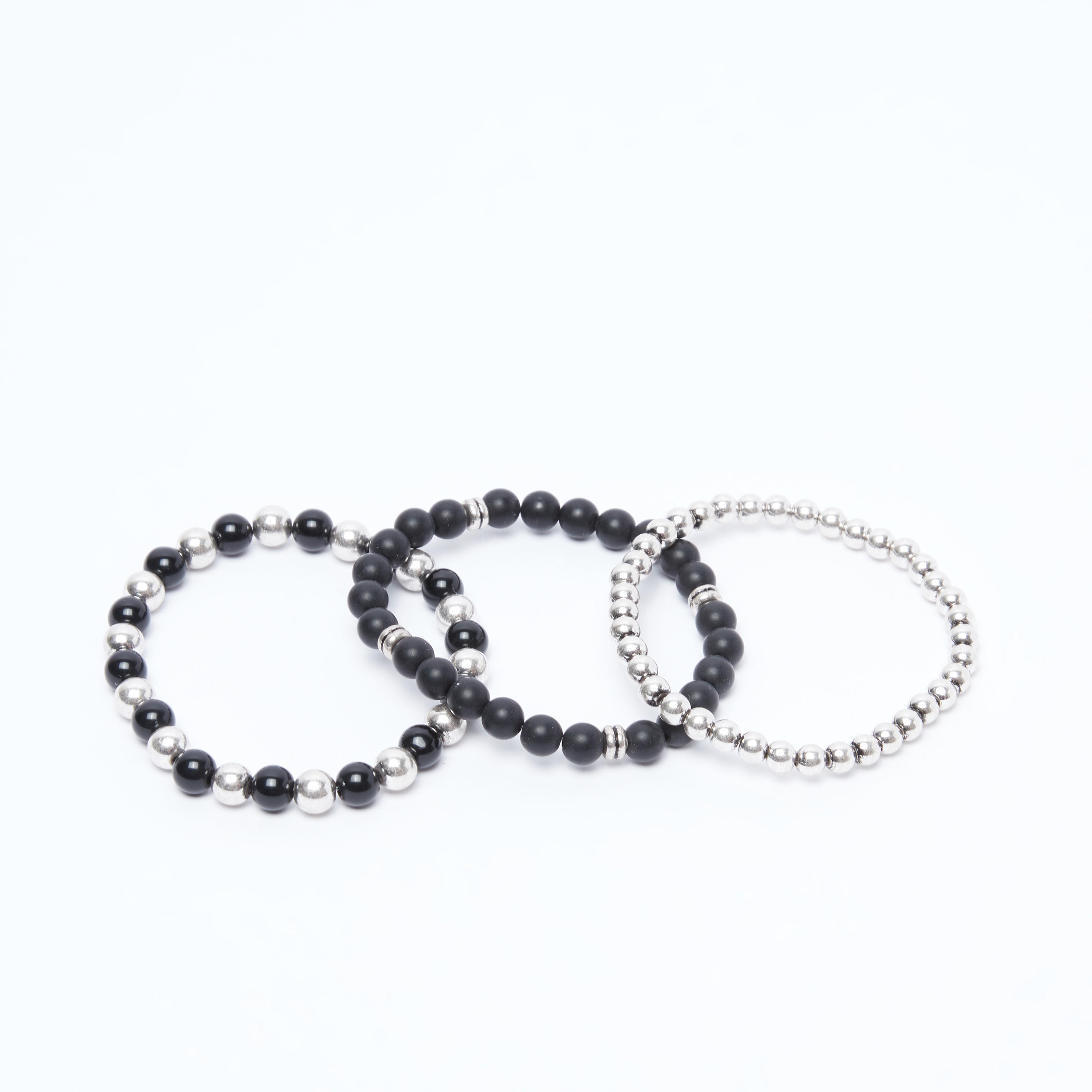 أساور مزينة بالخرز - طقم من 3 قطع-men-watchesandjewellery-bracelets-image-1