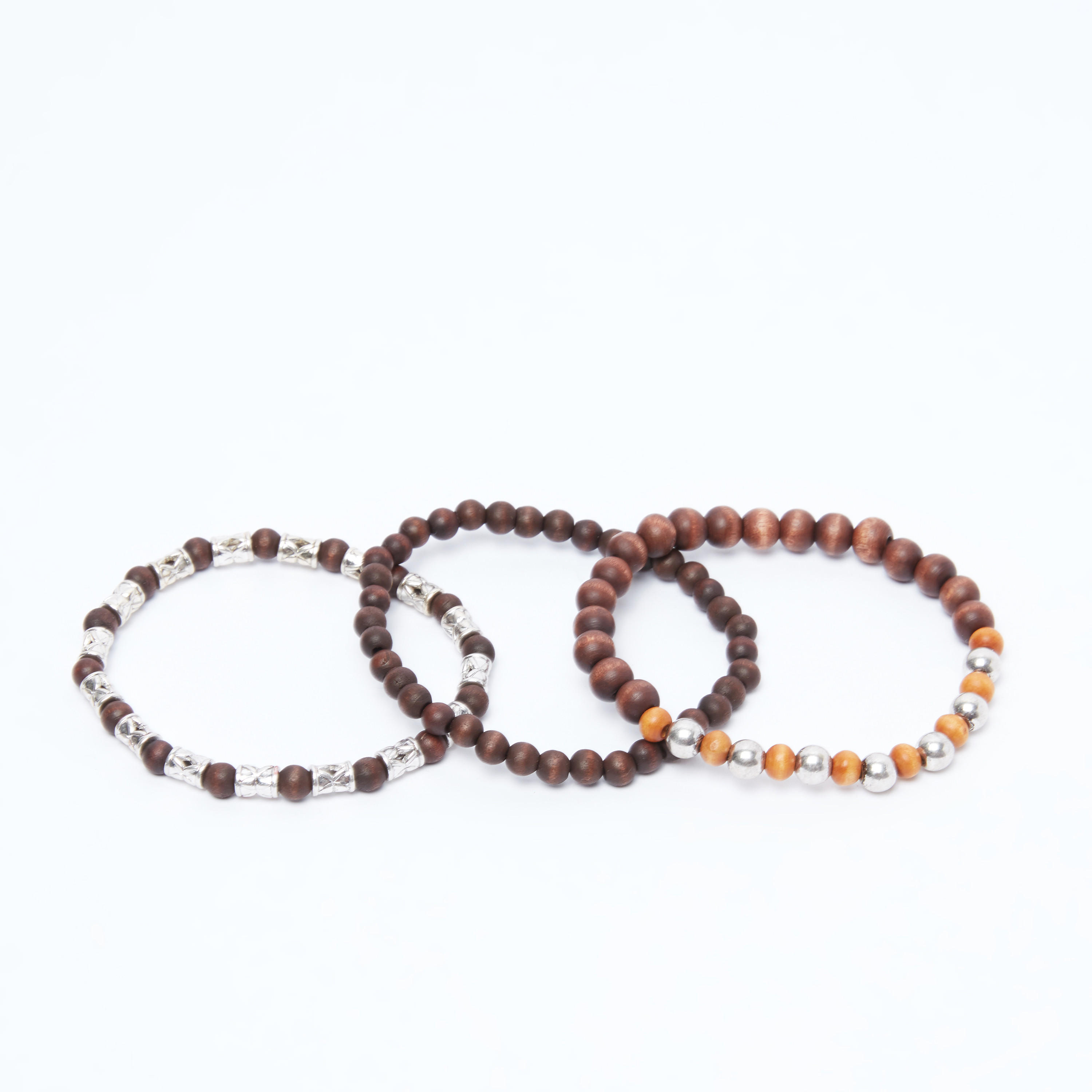 أساور مزينة بالخرز - طقم من 3 قطع-men-watchesandjewellery-bracelets-image-1