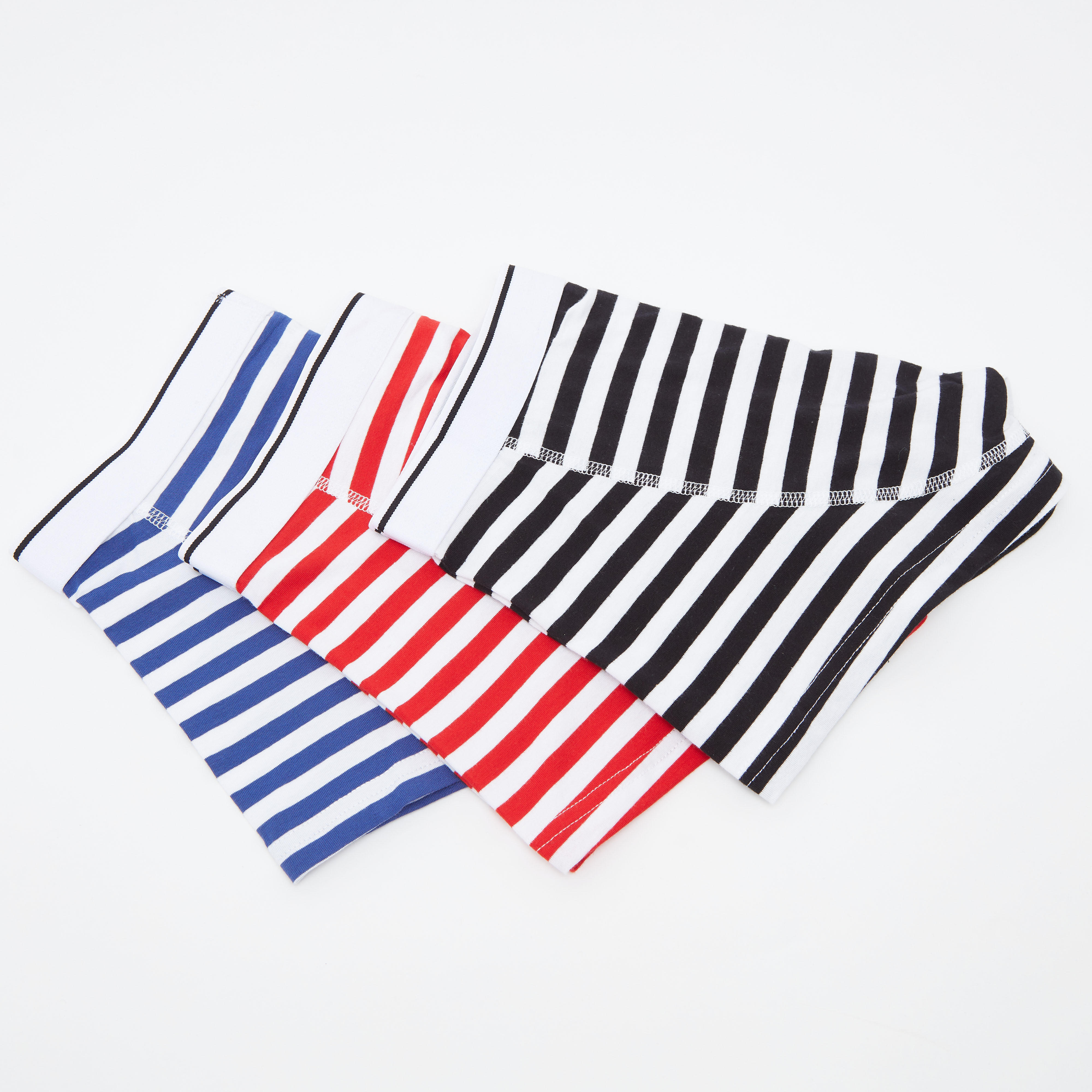 شورتات ترانك مقلّمة بخصر مطّاطي واسع - طقم من 3 قطع-men-clothing-innerwear-underwear-image-3