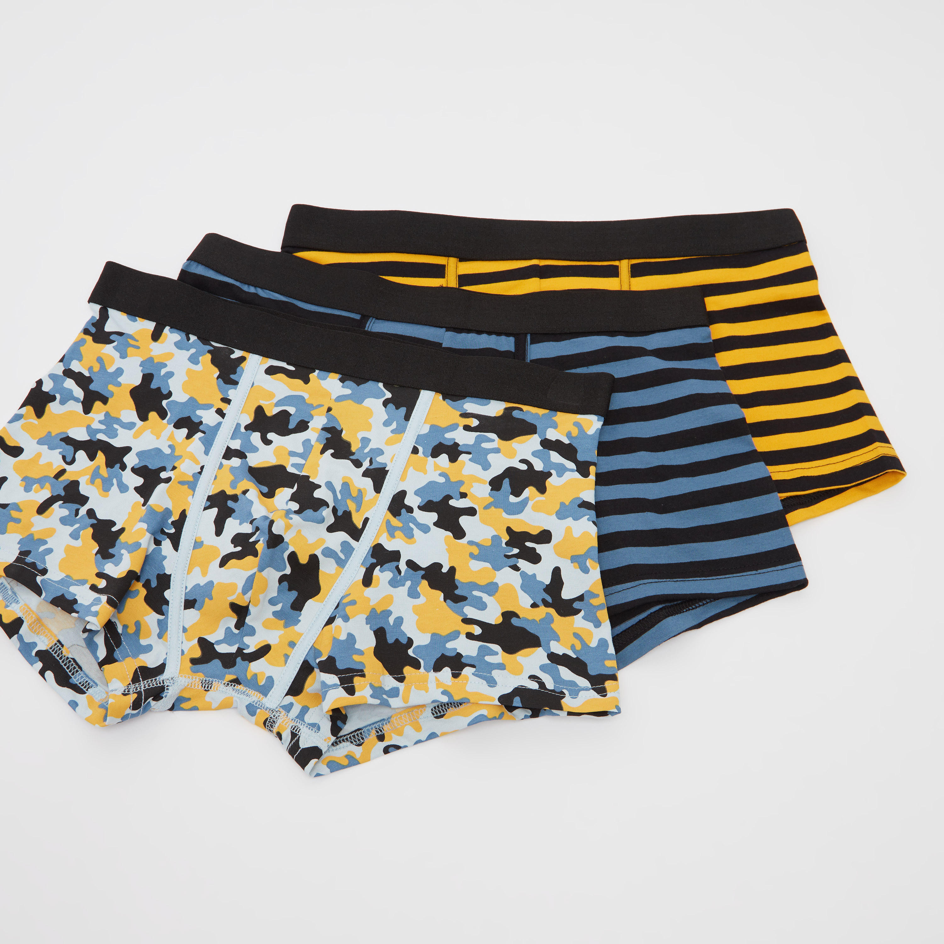 Set of 3 - Assorted Trunks with Wide Elasticised Waistband-men-clothing-innerwear-underwear-image-1