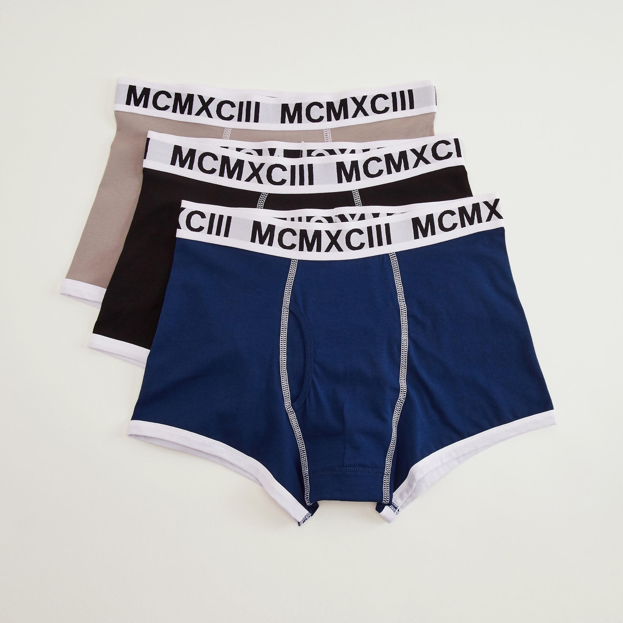 شورتات ترانك للسباحة بخصر مطّاطي بطبعات - طقم من 3 قطع-men-clothing-innerwear-underwear-image-1