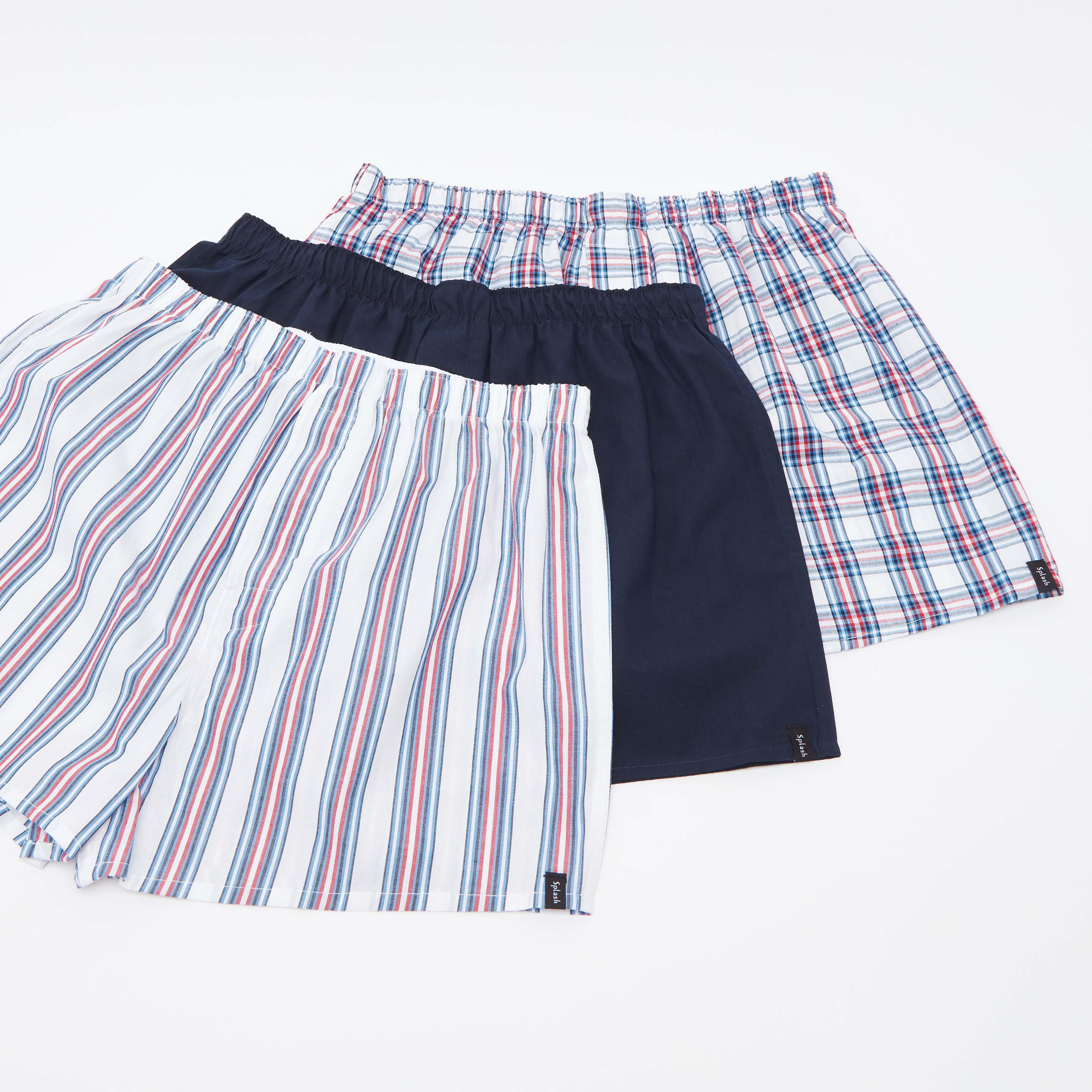 سراويل بوكسر متنوعة بخصر مطّاطي- طقم من 3 قطع-men-clothing-innerwear-underwear-image-3