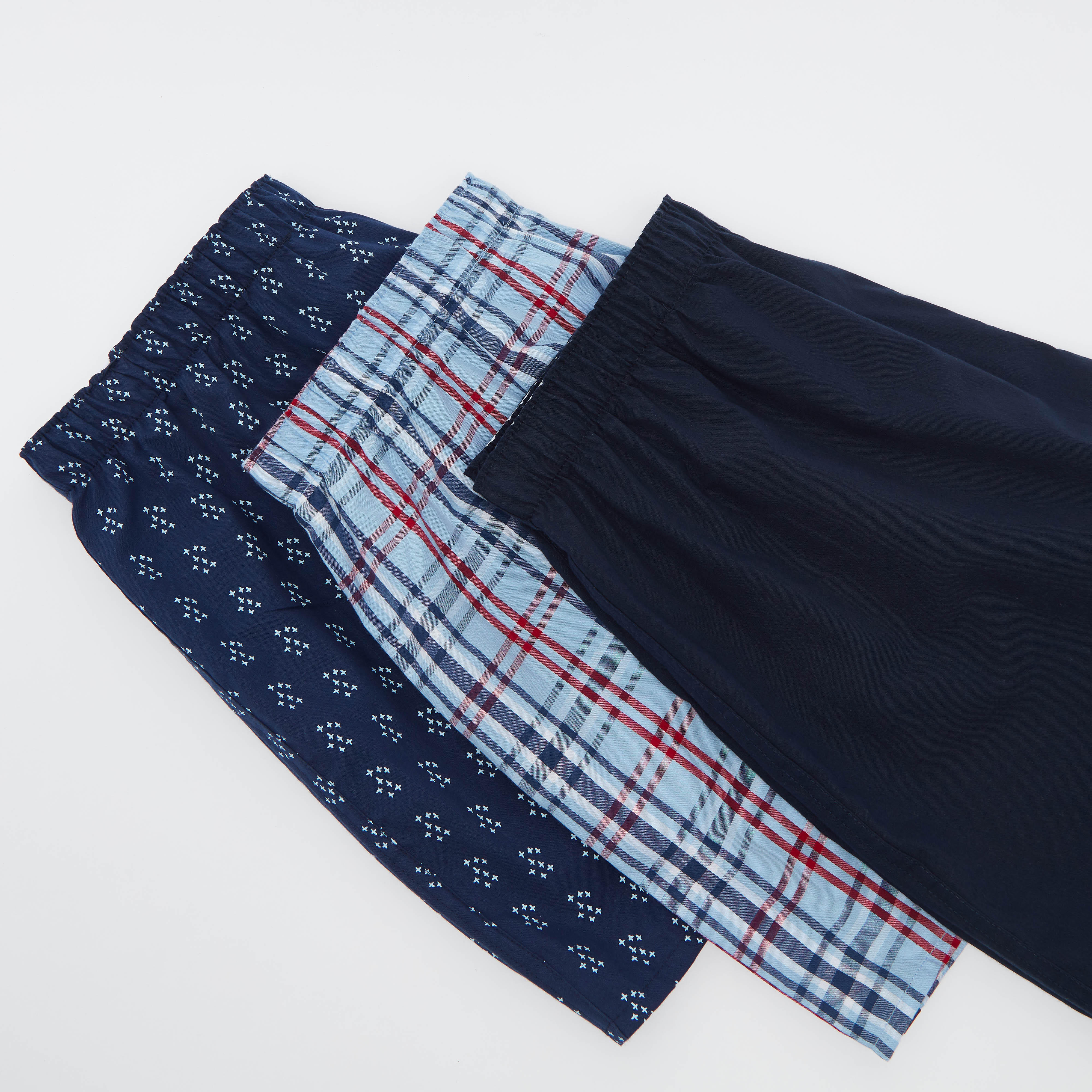 سراويل بوكسر متنوعة بخصر مطّاطي- طقم من 3 قطع-men-clothing-innerwear-underwear-image-3