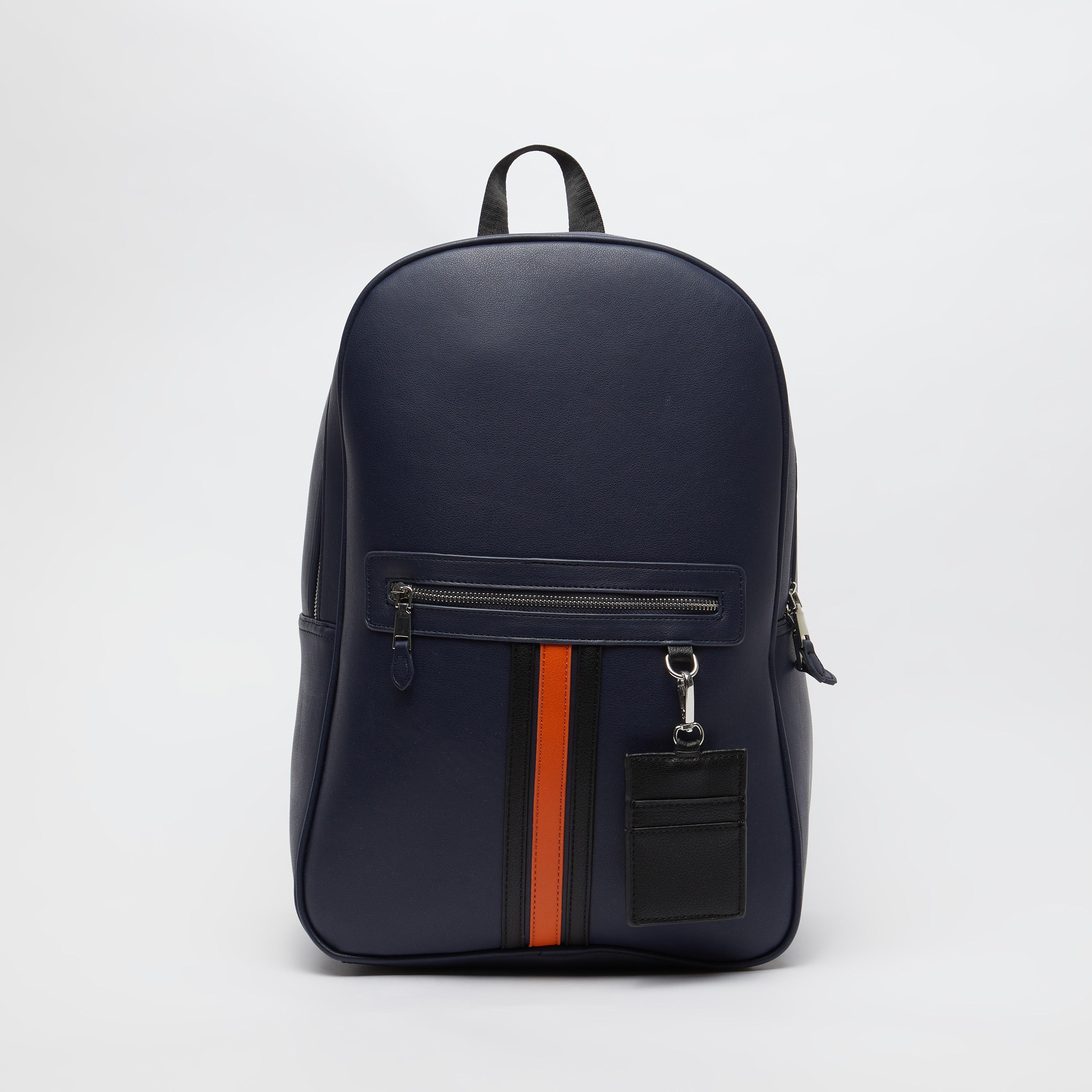 شنطة ظهر بارزة الملمس بحمّالات كتف قابلة للتّعديل وتفاصيل شريط-men-bags-image-5
