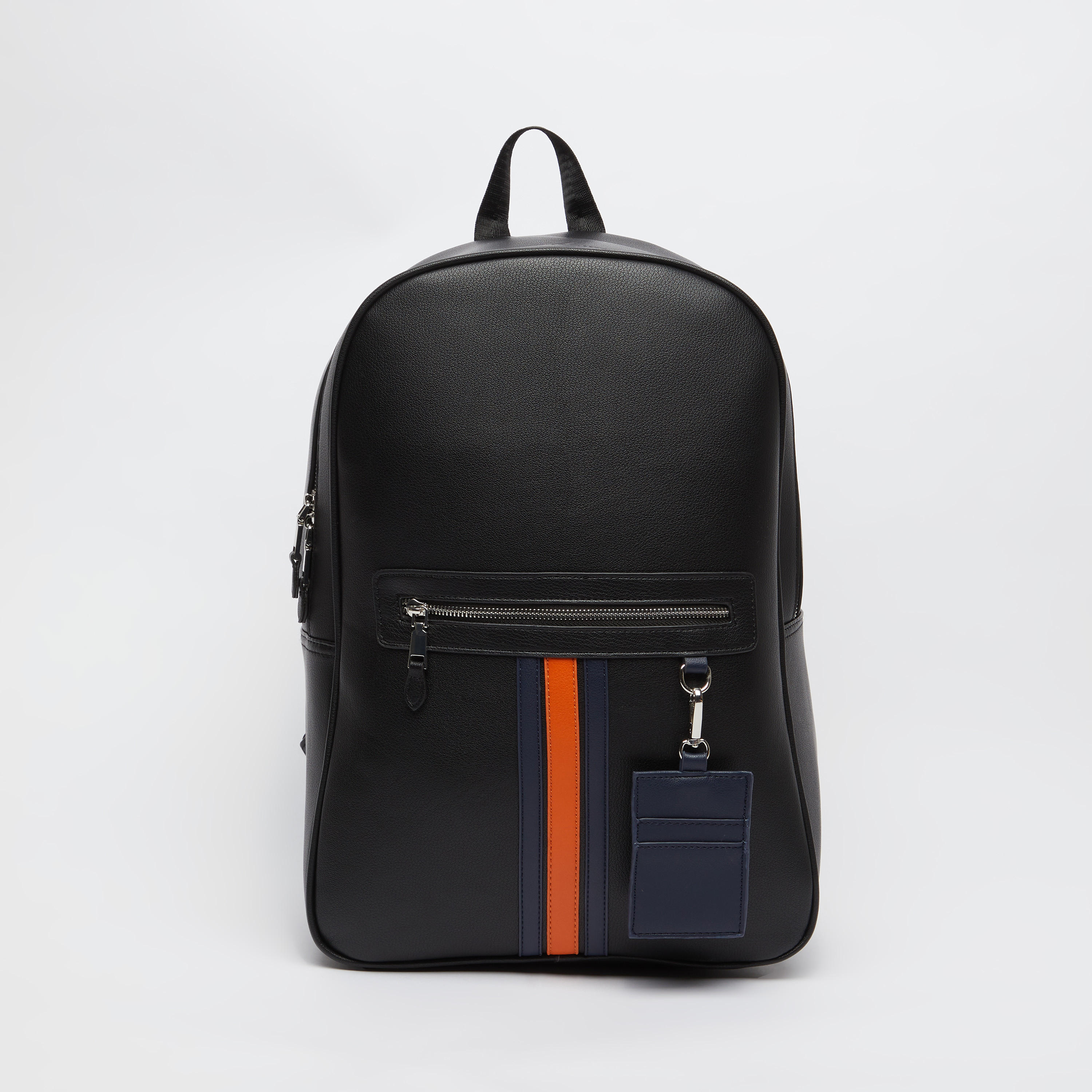 شنطة ظهر بارزة الملمس بحمّالات كتف قابلة للتّعديل بتفاصيل شريط-men-bags-image-1